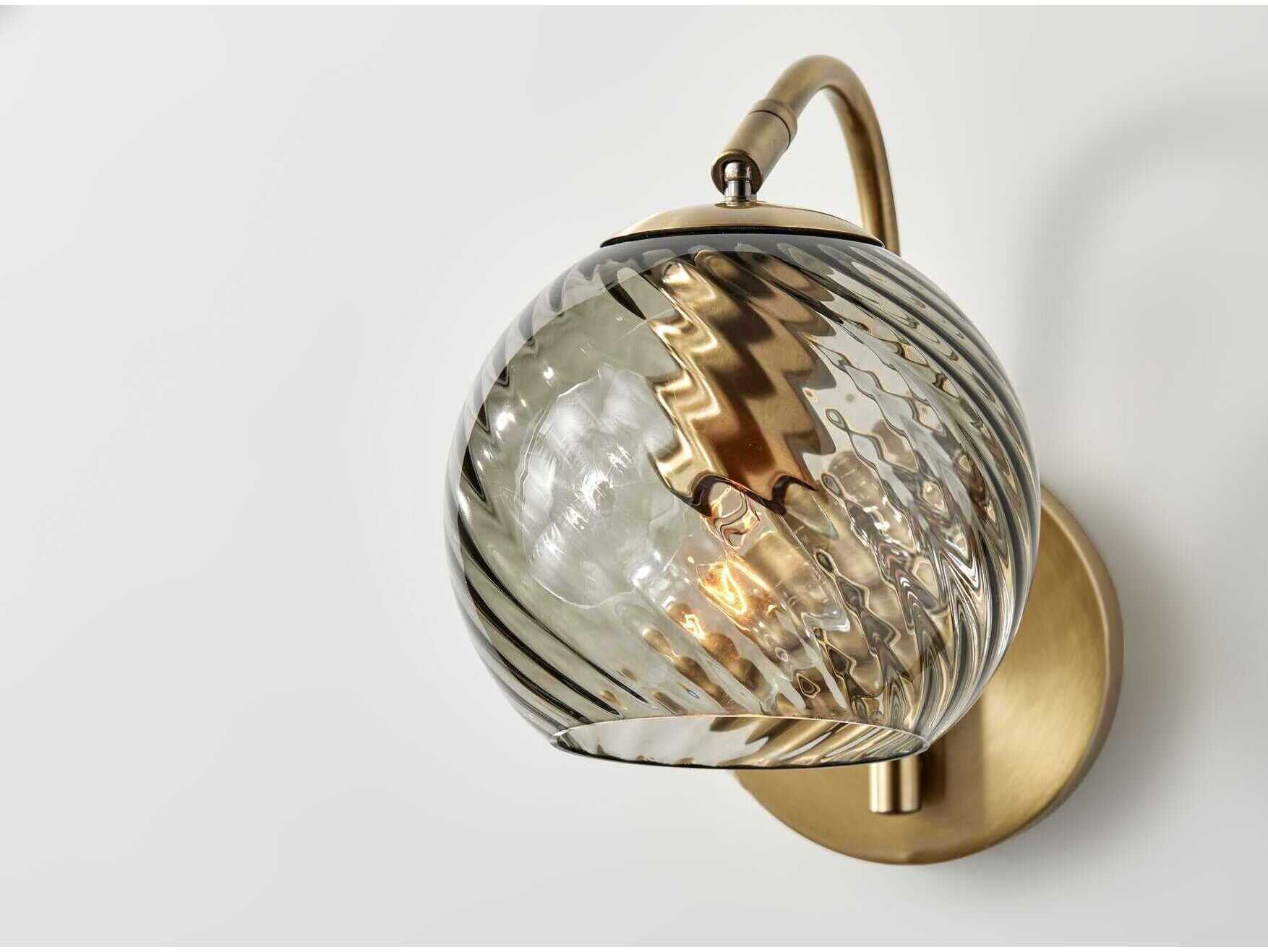 Adesso Camden Antique Brass Wall Sconce