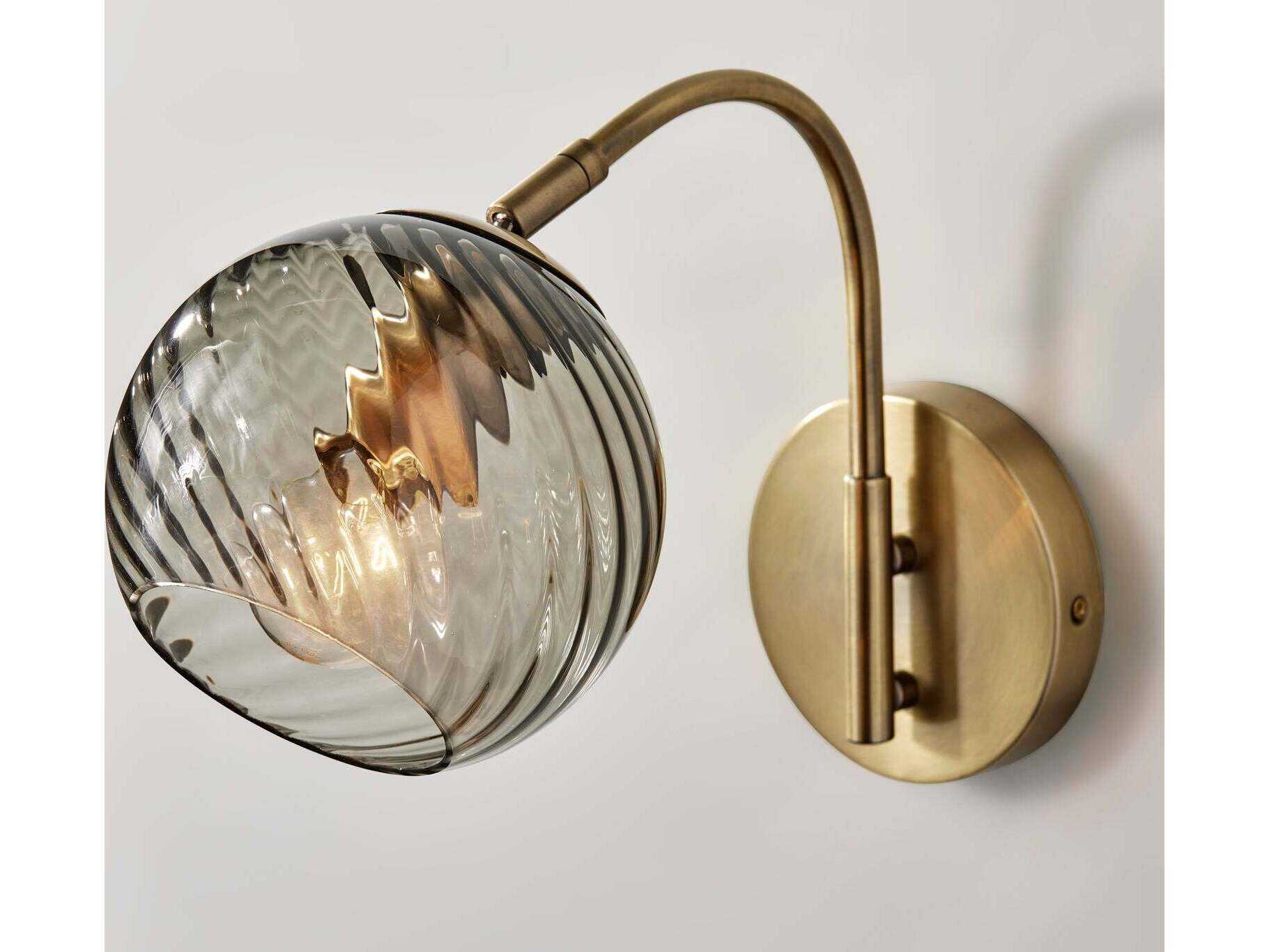 Adesso Camden Antique Brass Wall Sconce