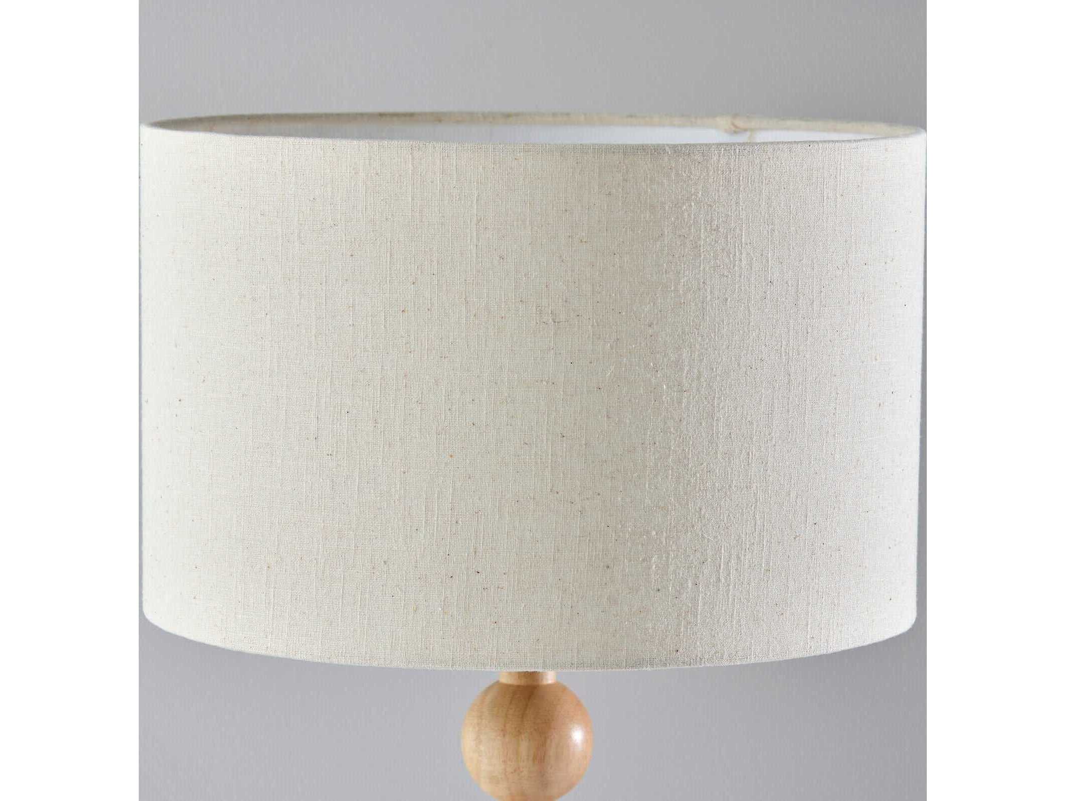 Adesso Orchard Wood Cream Linen Fabric Brown Buffet Lamp