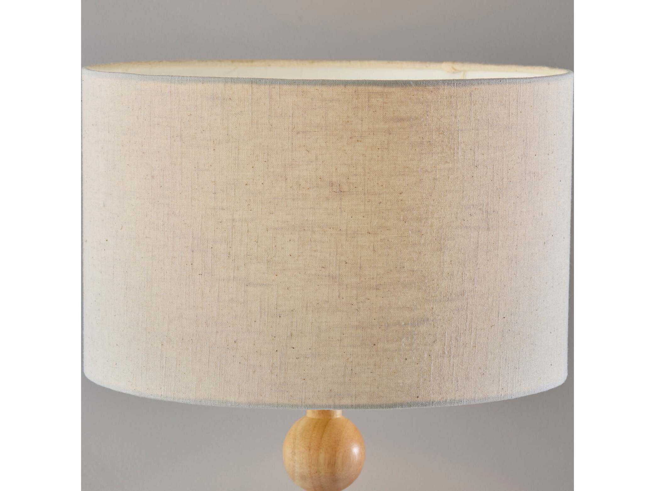 Adesso Orchard Wood Cream Linen Fabric Brown Buffet Lamp