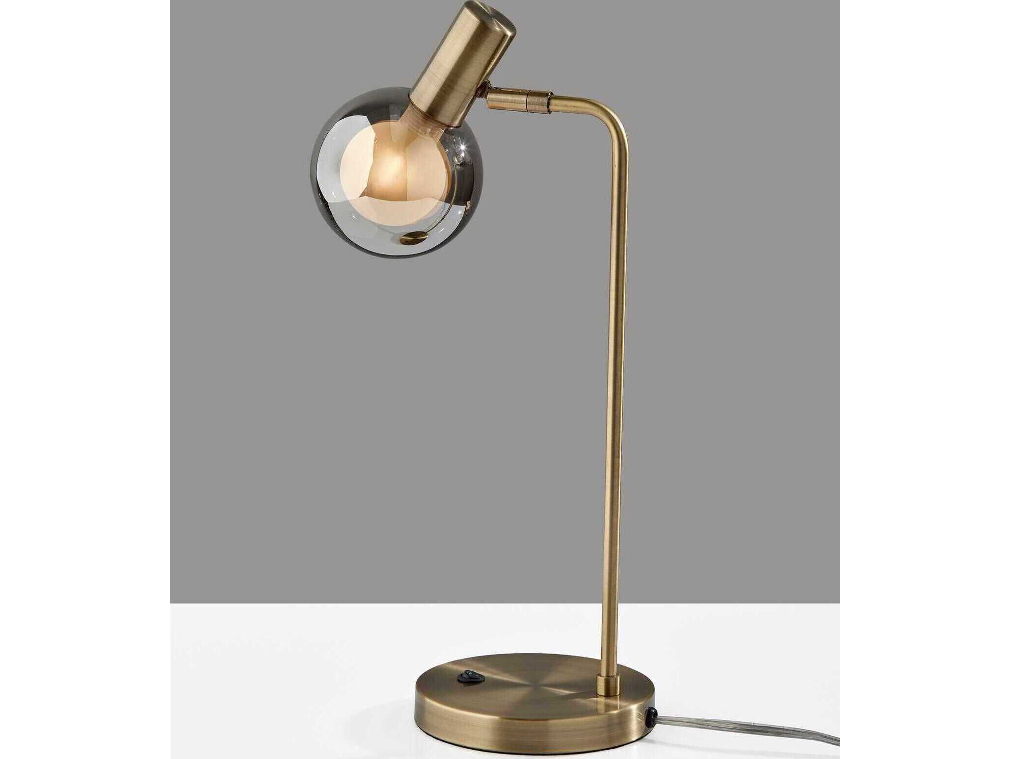 Adesso Starling Antique Brass Desk Lamp