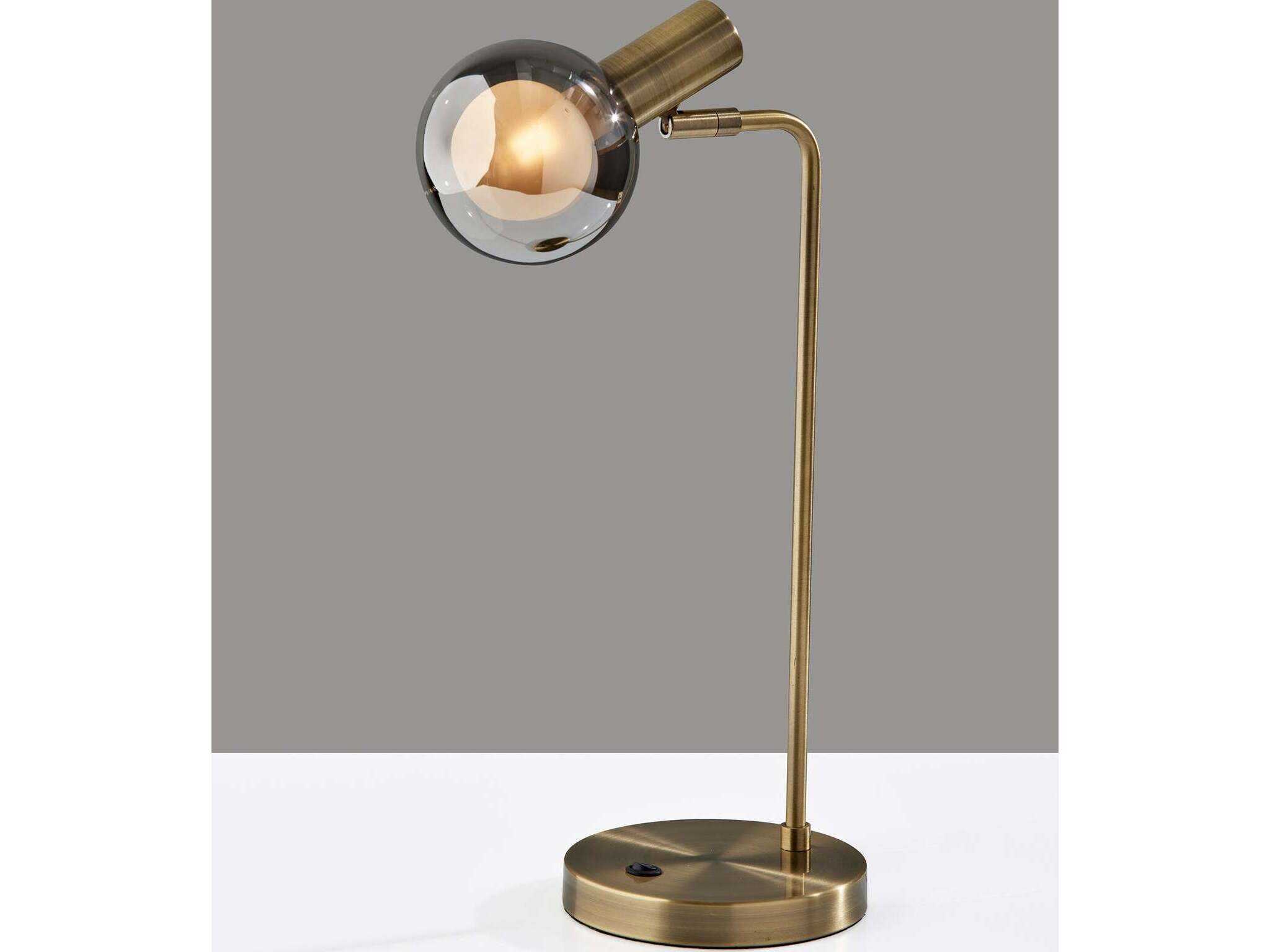 Adesso Starling Antique Brass Desk Lamp