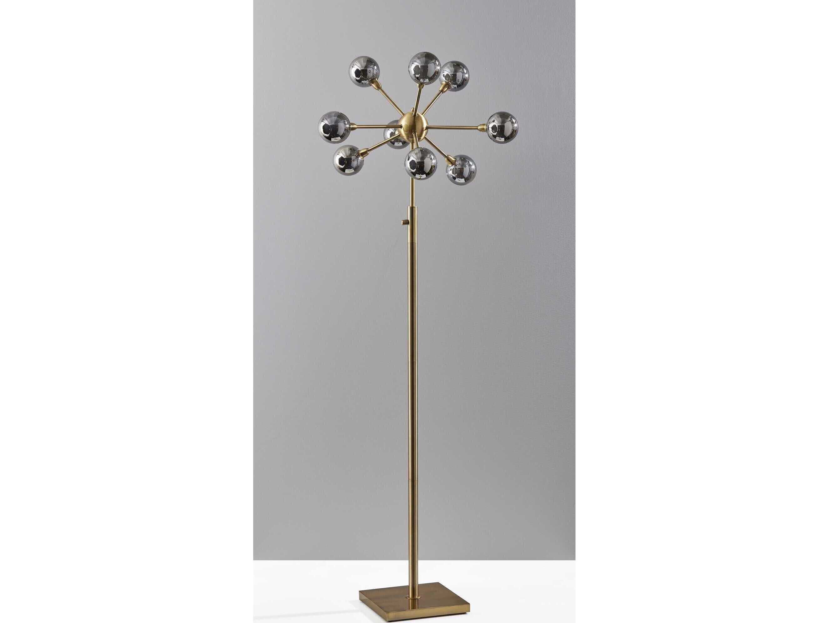 Adesso Starling Antique Brass Floor Lamp