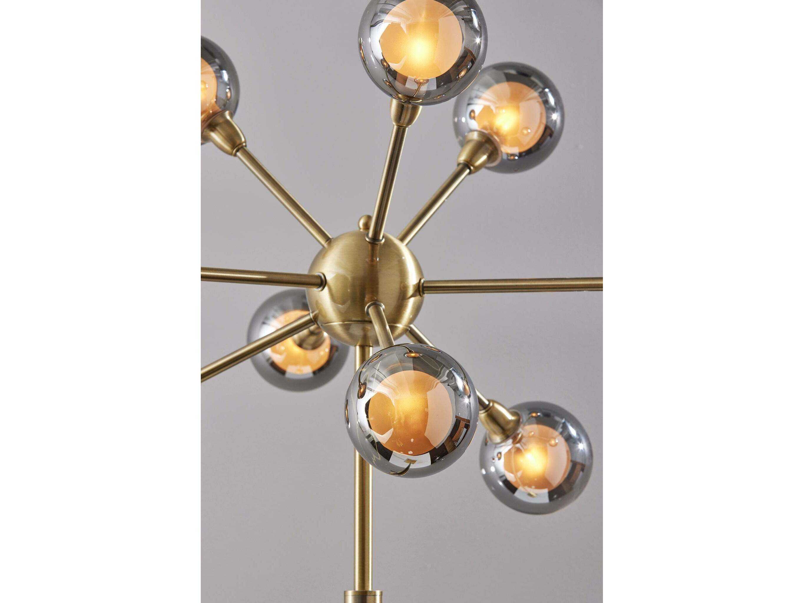 Adesso Starling Antique Brass Floor Lamp