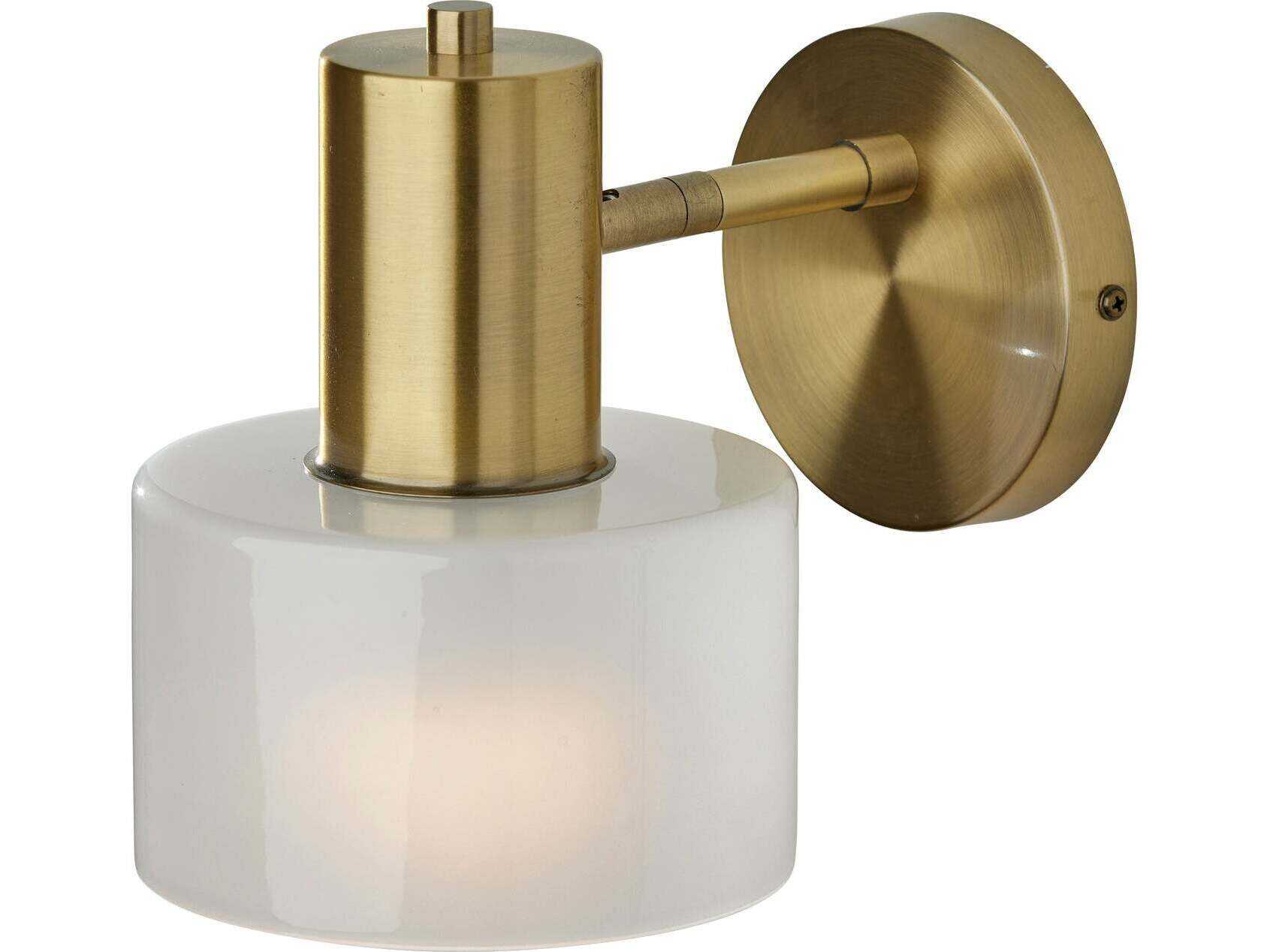 Adesso Rhodes Antique Brass Wall Sconce