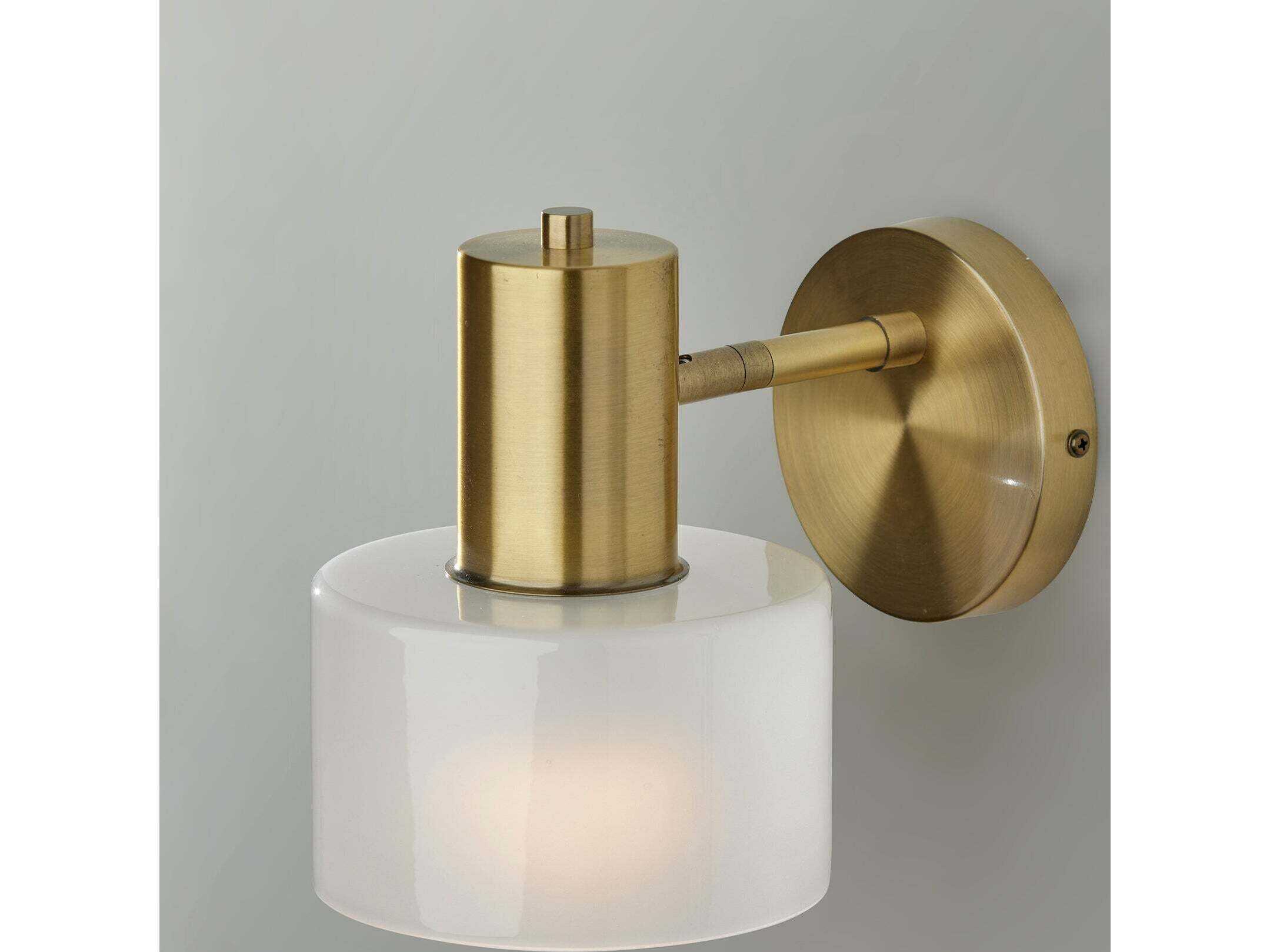 Adesso Rhodes Antique Brass Wall Sconce