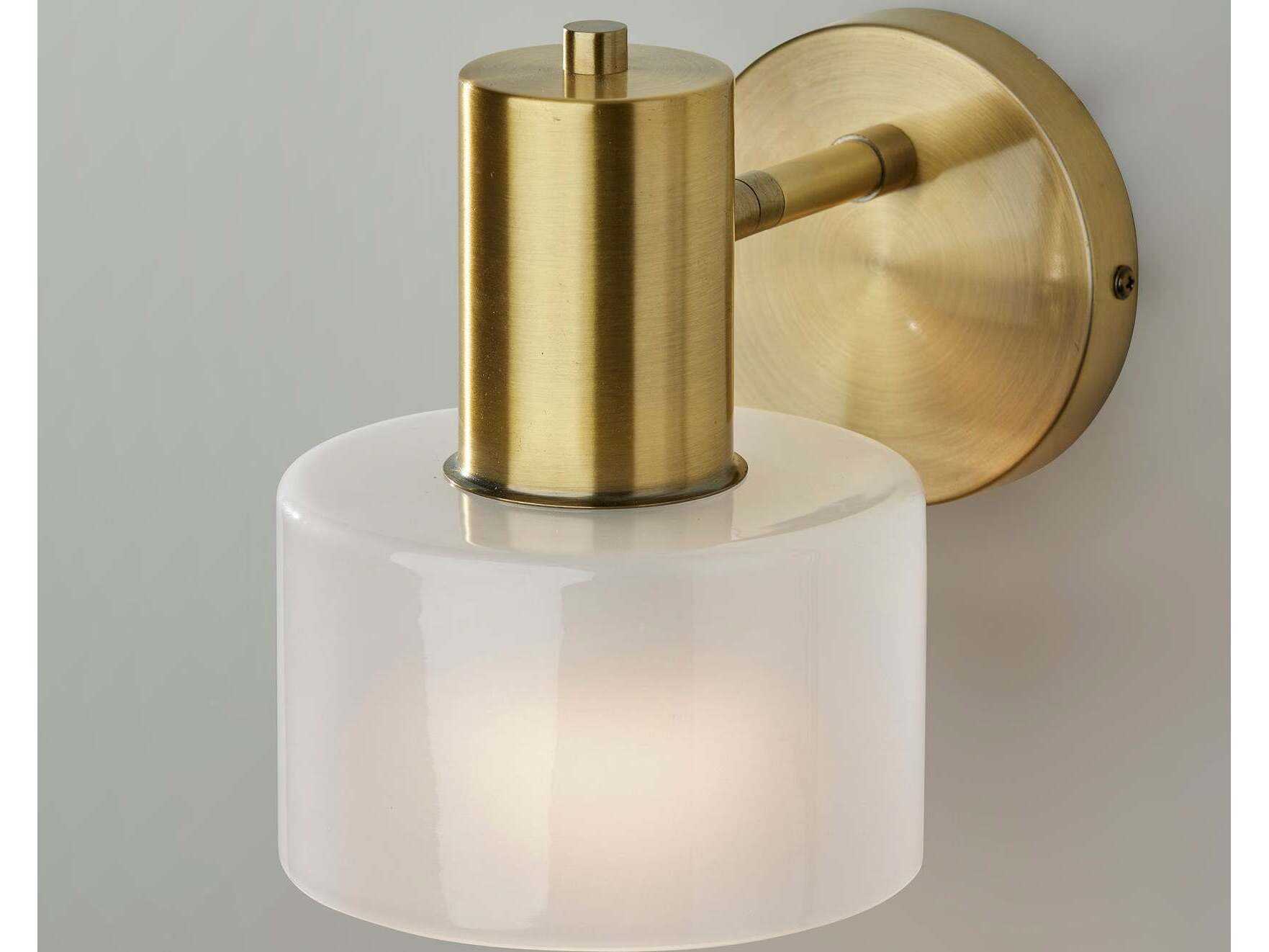 Adesso Rhodes Antique Brass Wall Sconce