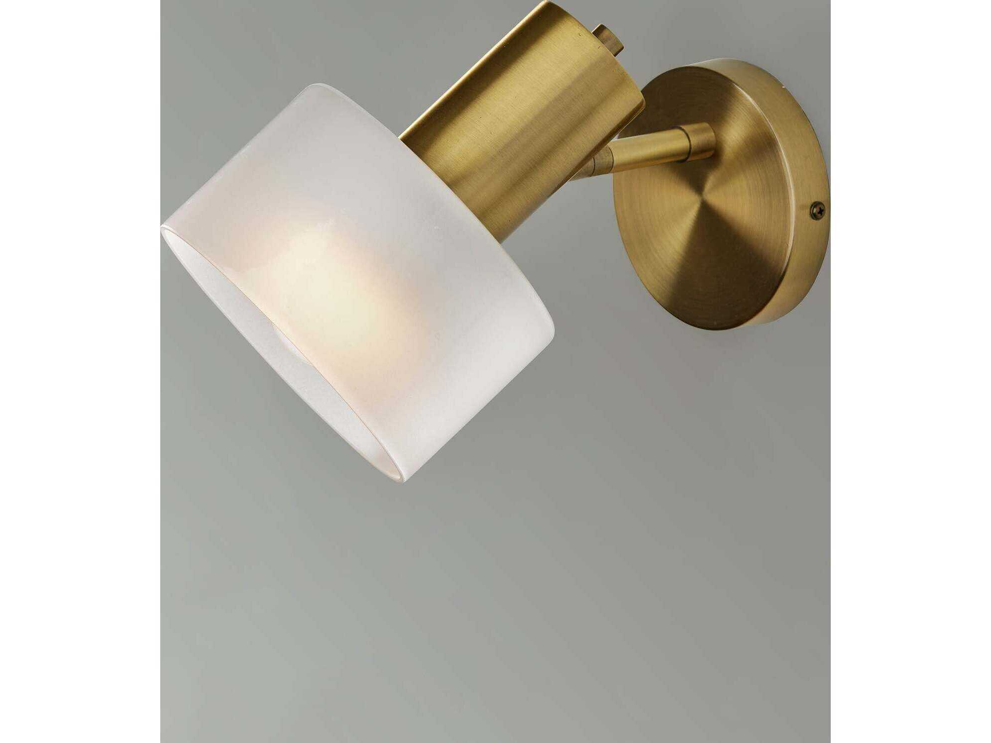 Adesso Rhodes Antique Brass Wall Sconce