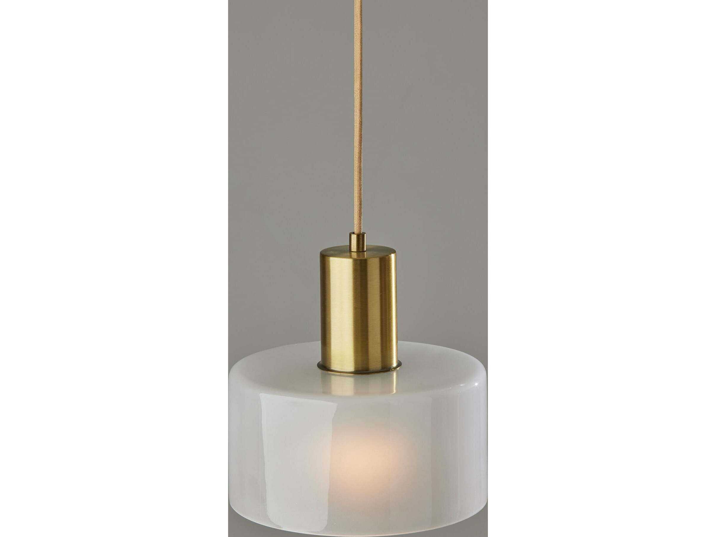 Adesso Rhodes Antique Brass Drum Mini Pendant