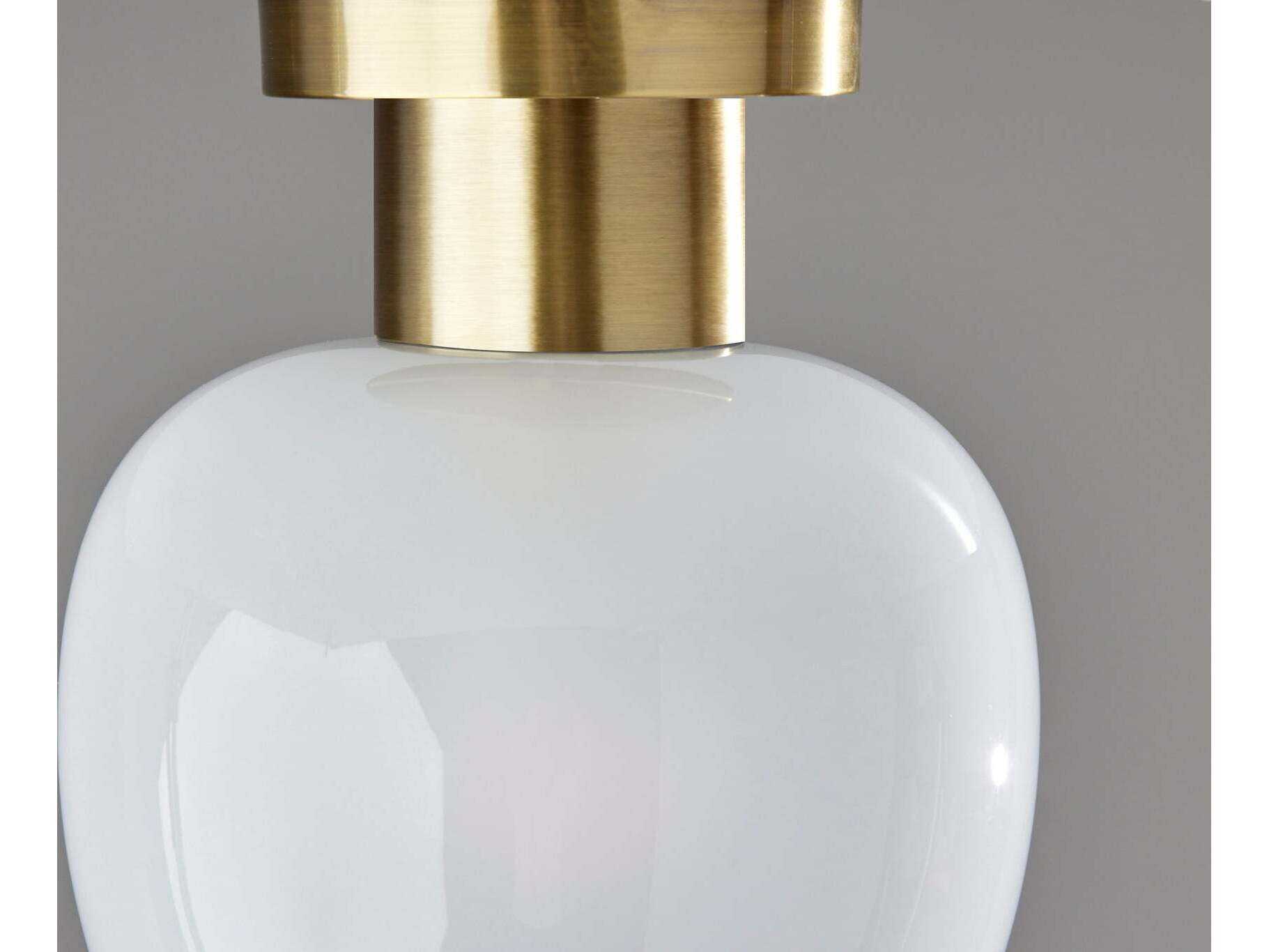 Adesso Magnolia Antique Brass Globe Flush Mount