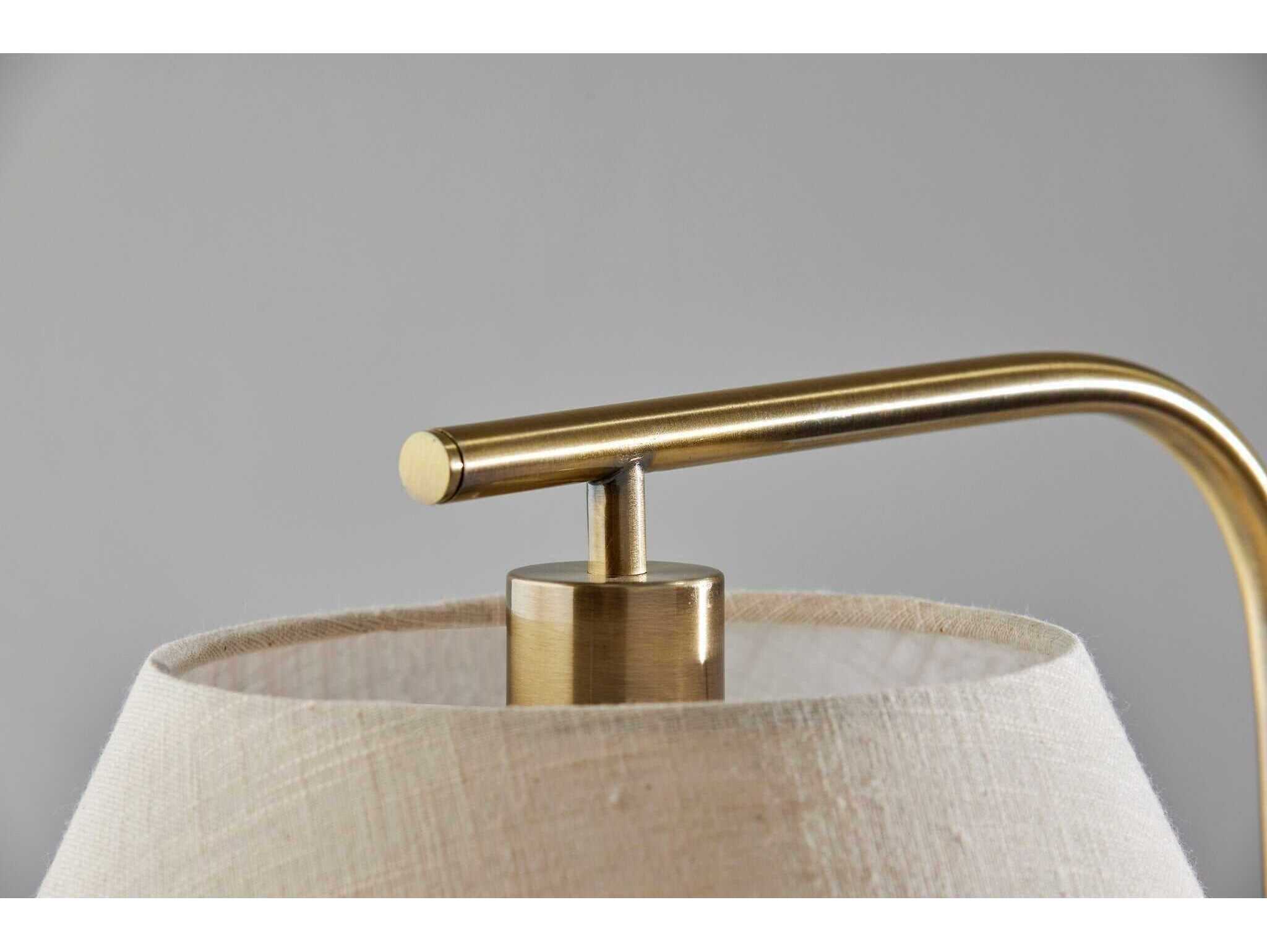 Adesso Fletcher Black Antique Brass Table Lamp