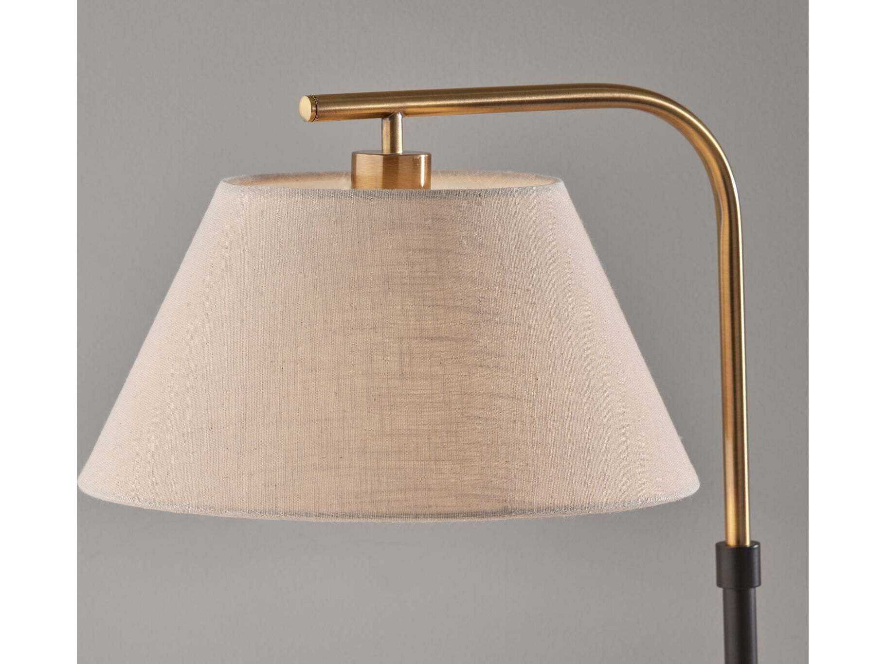 Adesso Fletcher Black Antique Brass Table Lamp