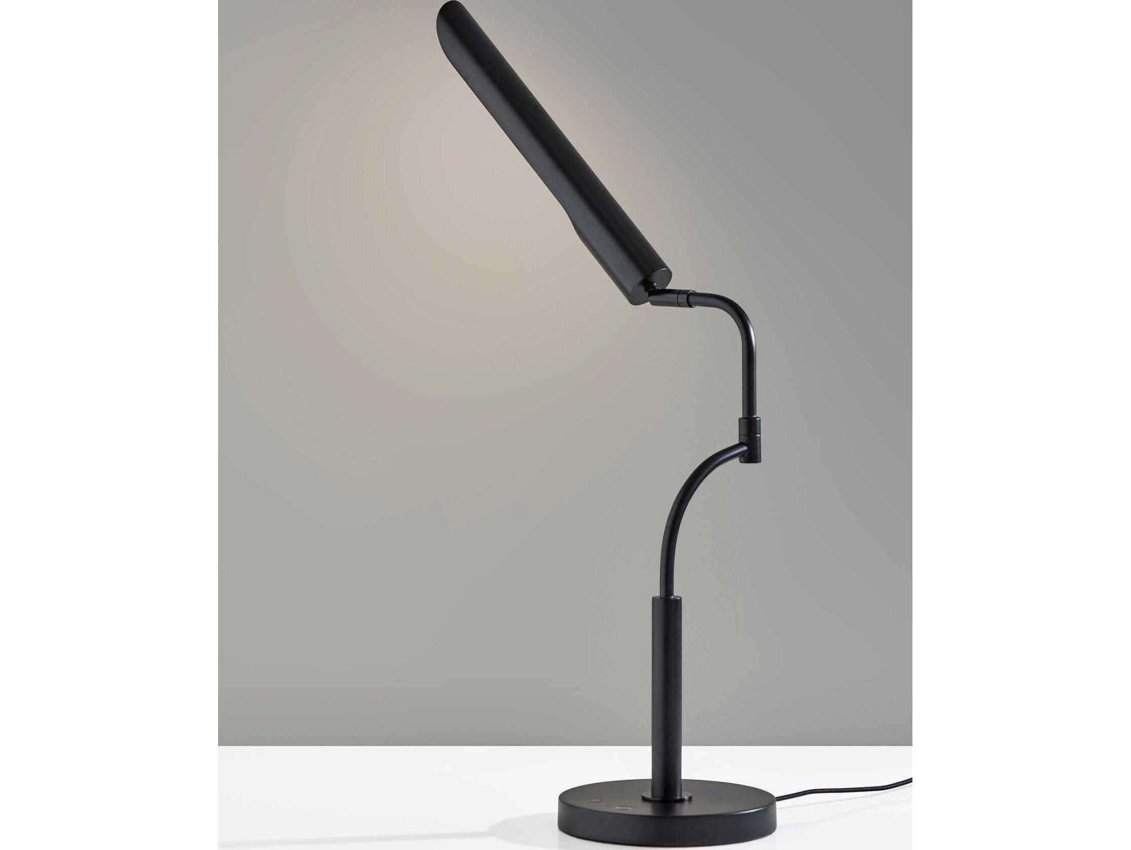Adesso Zane Black Desk Lamp