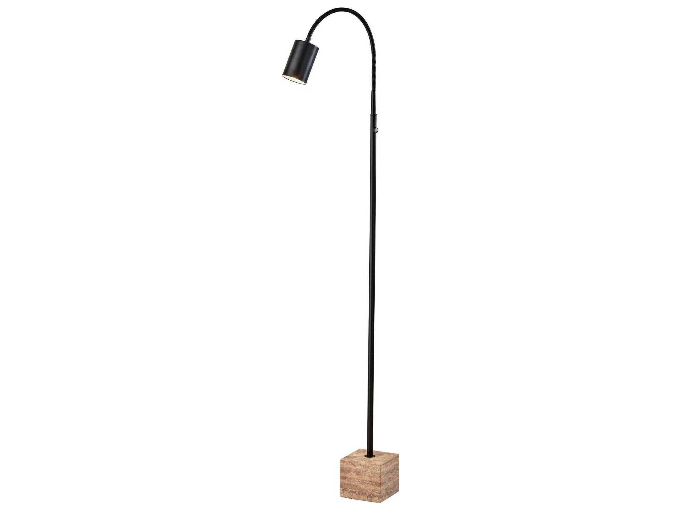 Adesso Rutherford Black Metal Floor Lamp