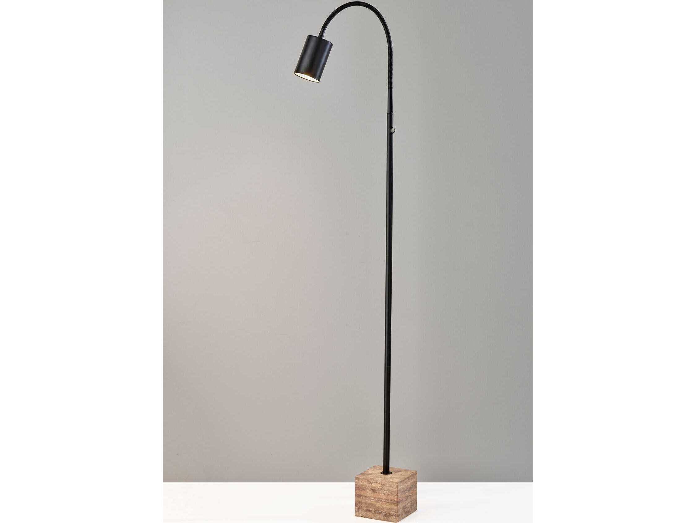 Adesso Rutherford Black Metal Floor Lamp