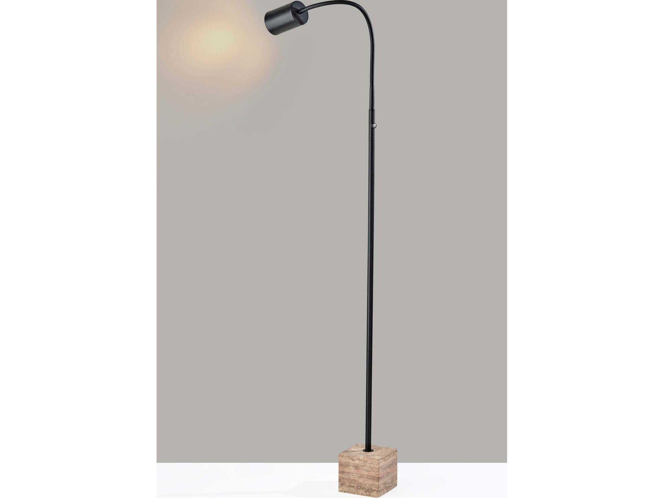 Adesso Rutherford Black Metal Floor Lamp