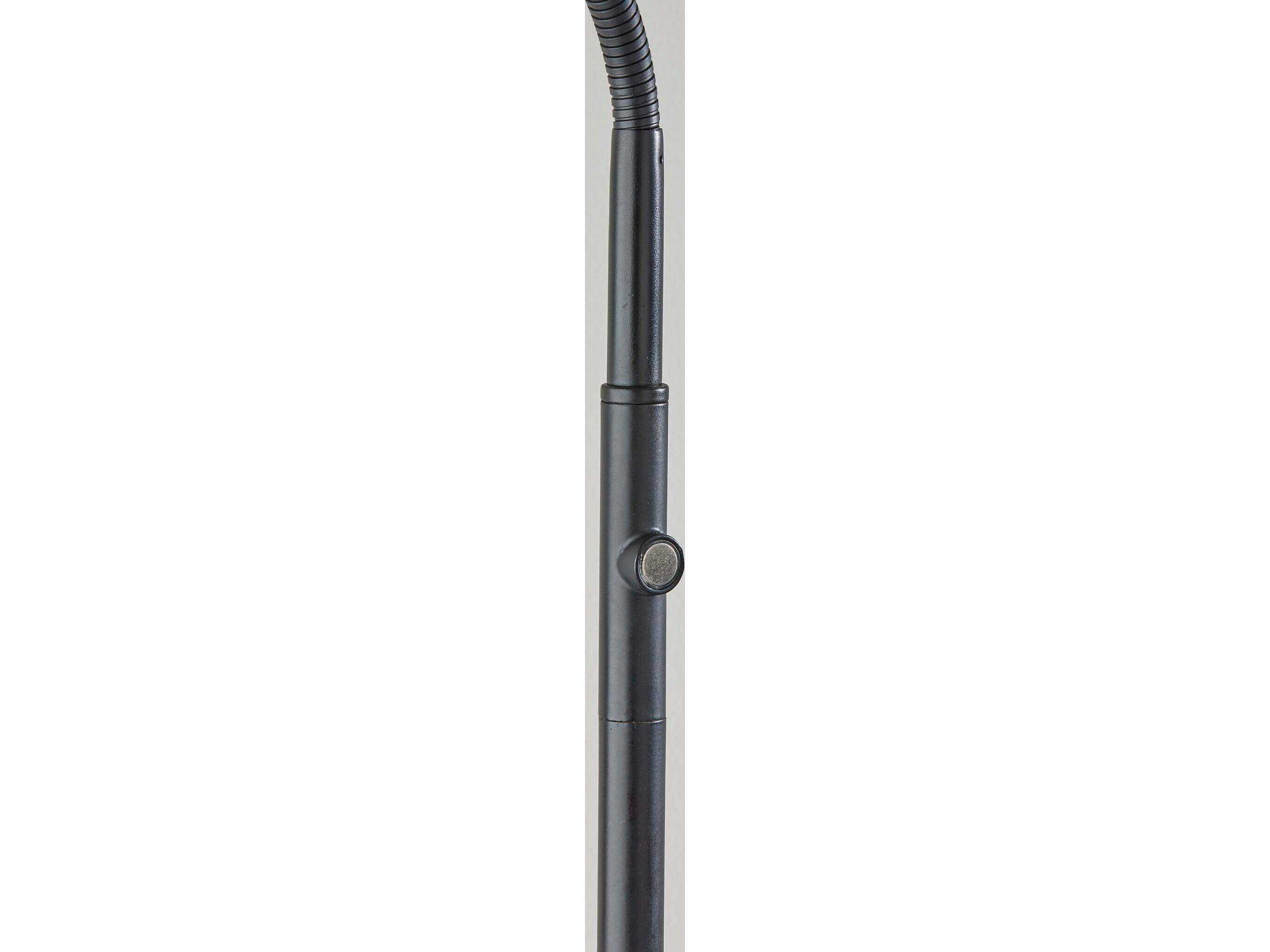 Adesso Rutherford Black Metal Floor Lamp