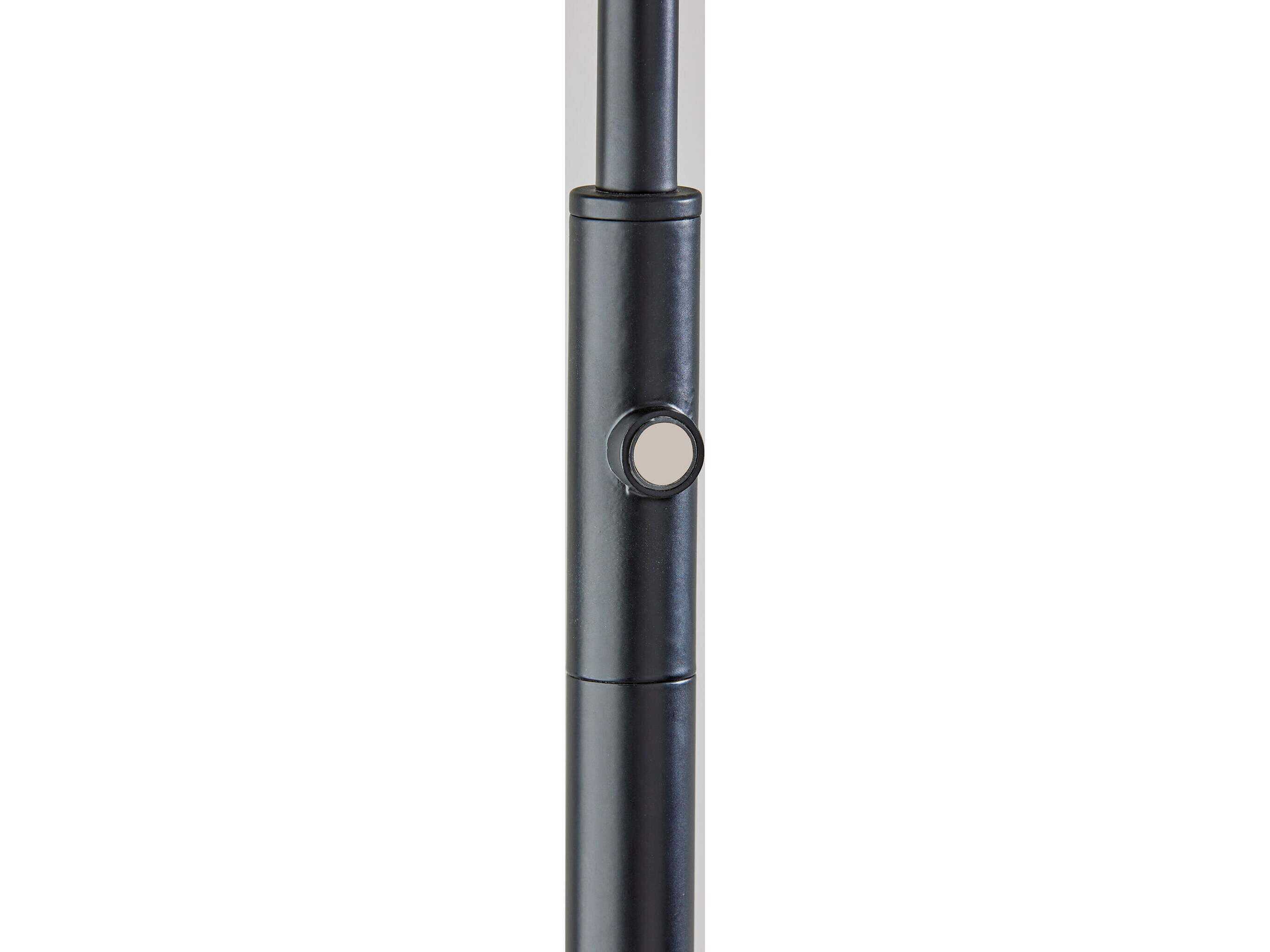 Adesso Rutherford Black Metal Floor Lamp