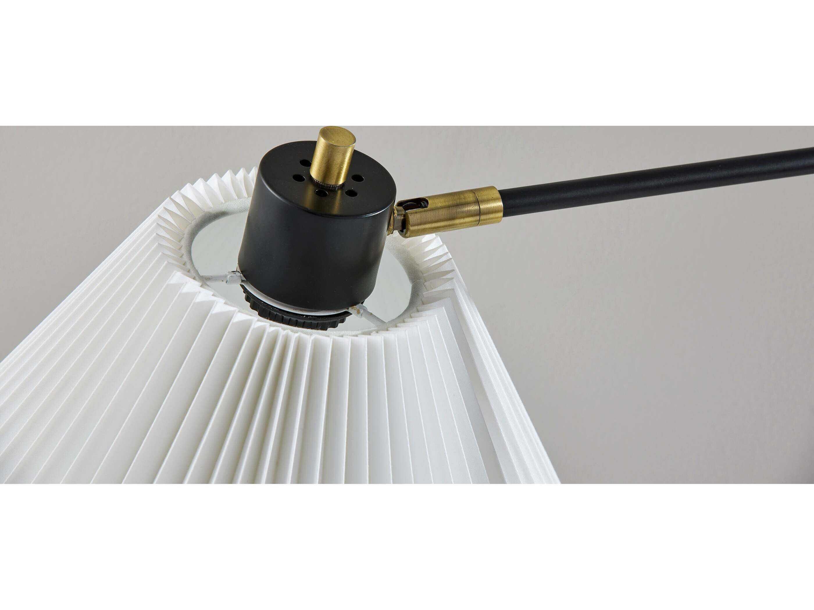 Adesso Elijah Black Antique Brass Buffet Lamp