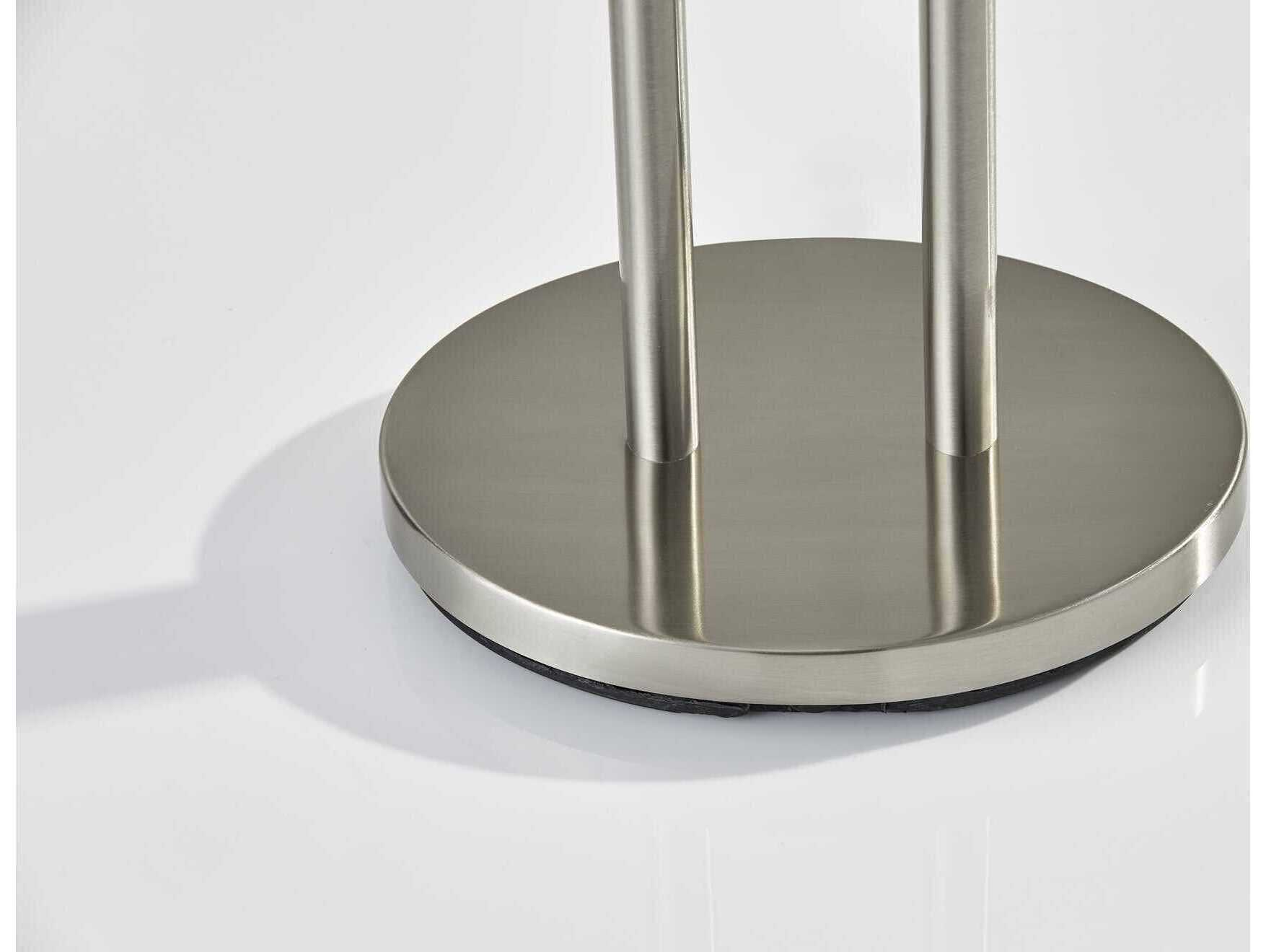 Adesso Duet Brushed Steel Floor Lamp