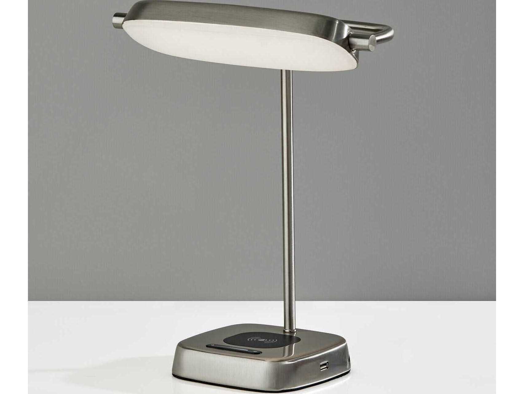 Adesso Radley Brushed Steel Desk Lamp