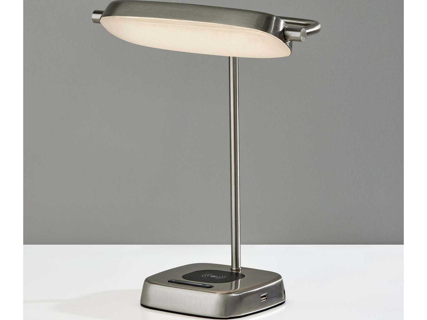 Adesso Radley Brushed Steel Desk Lamp