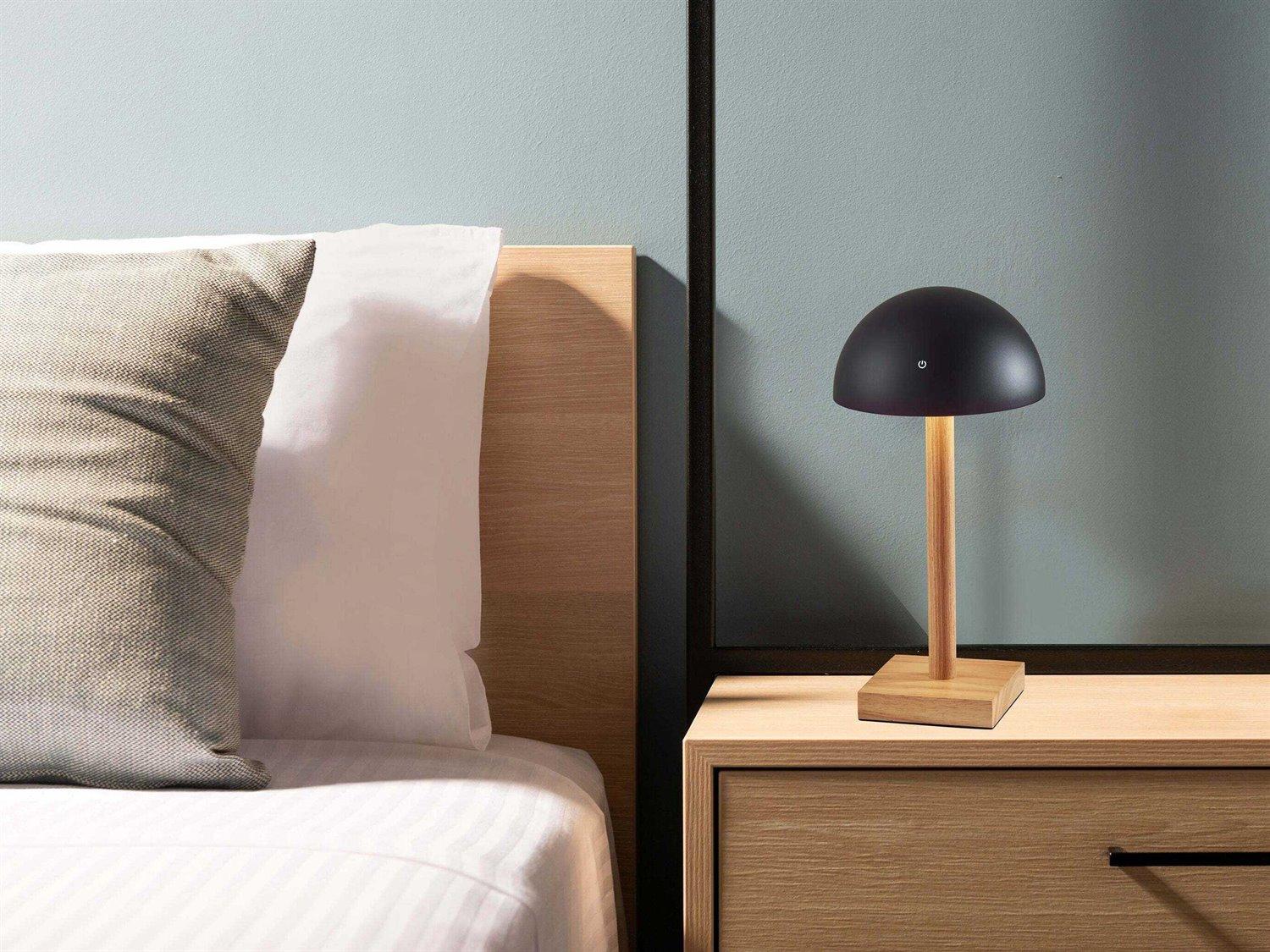 Adesso Nash Black Natural Painted Plastic Brown Table Lamp