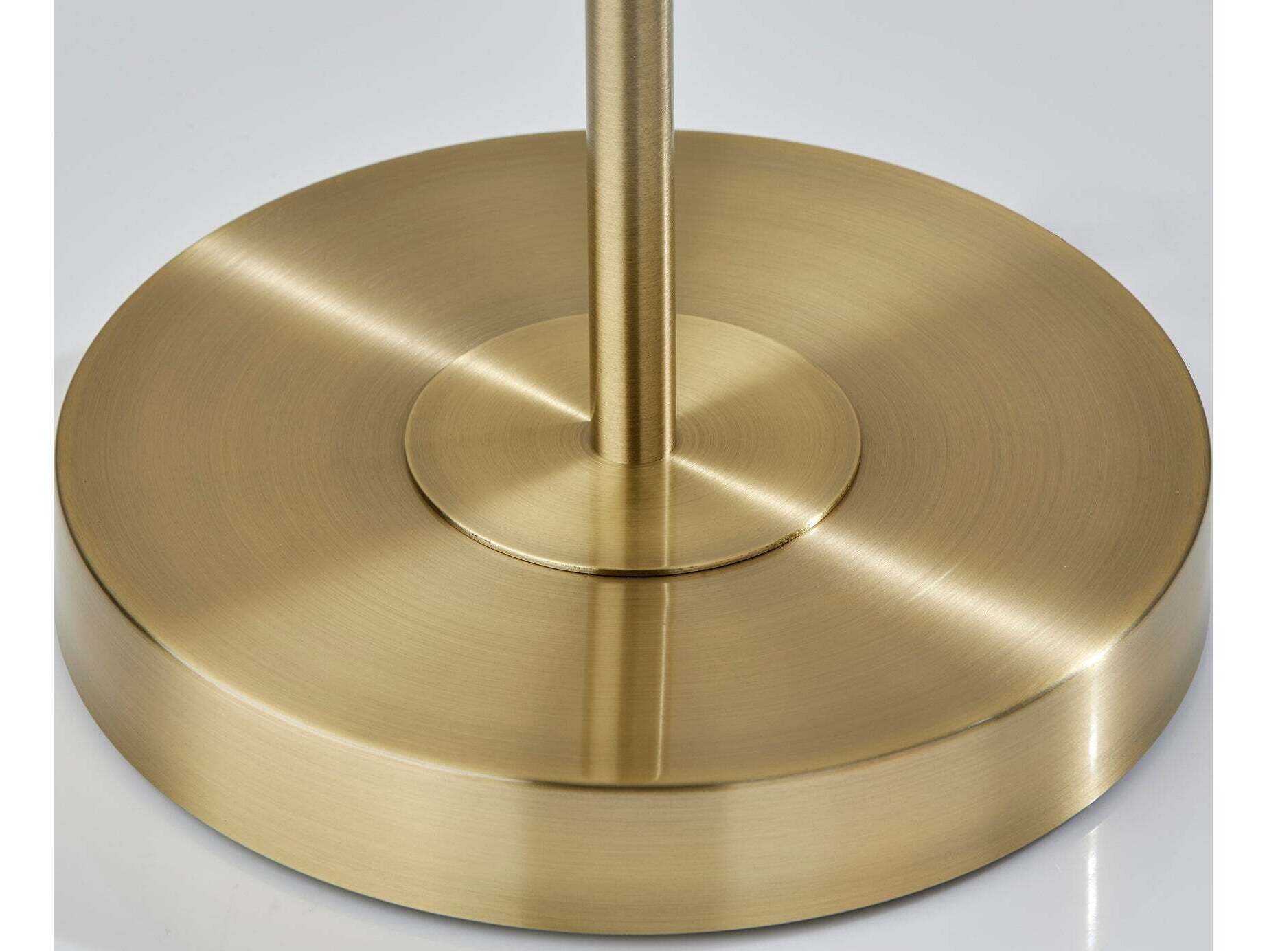 Adesso Vega Antique Brass Floor Lamp