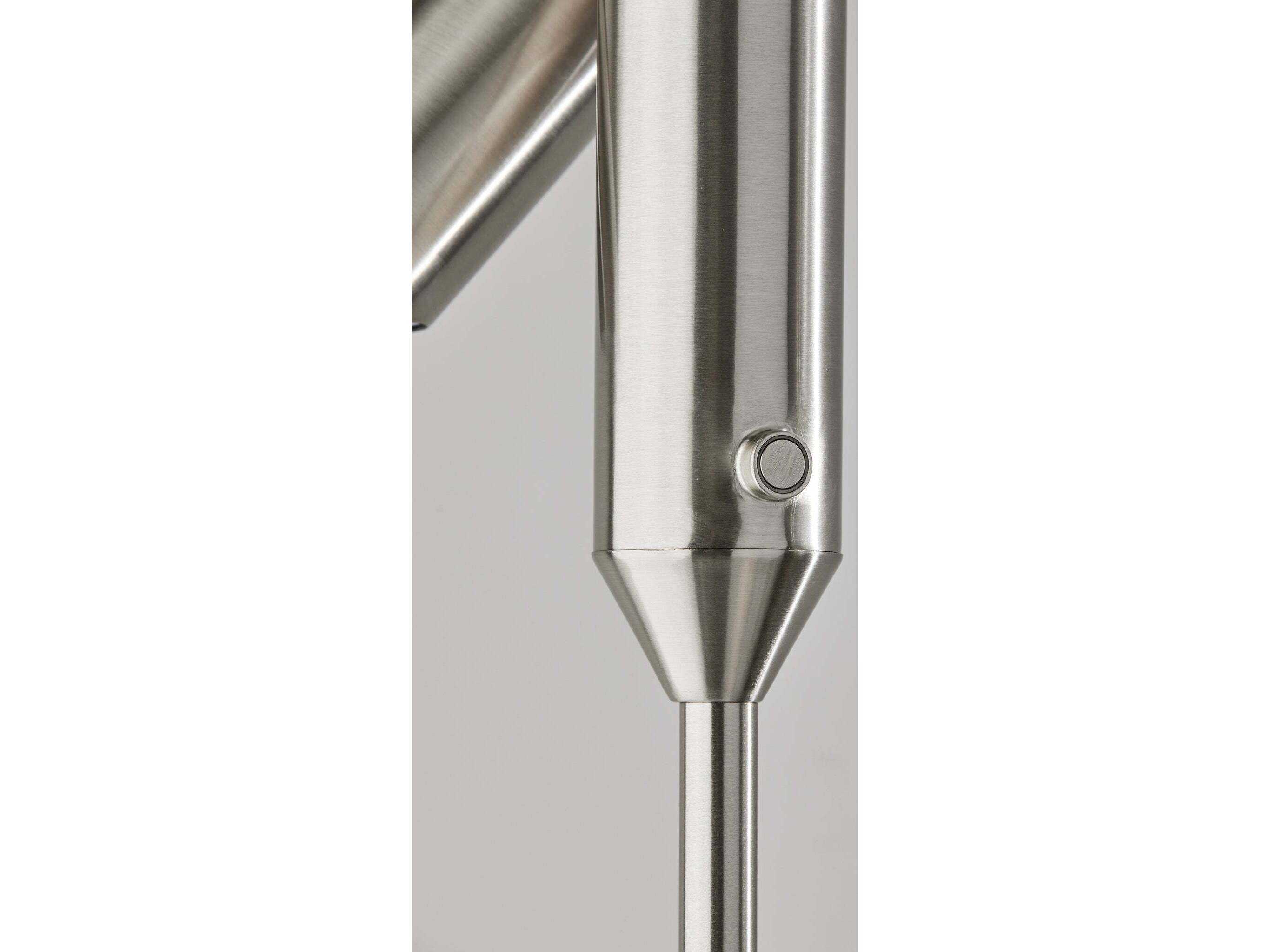 Adesso Vega Brushed Steel Floor Lamp