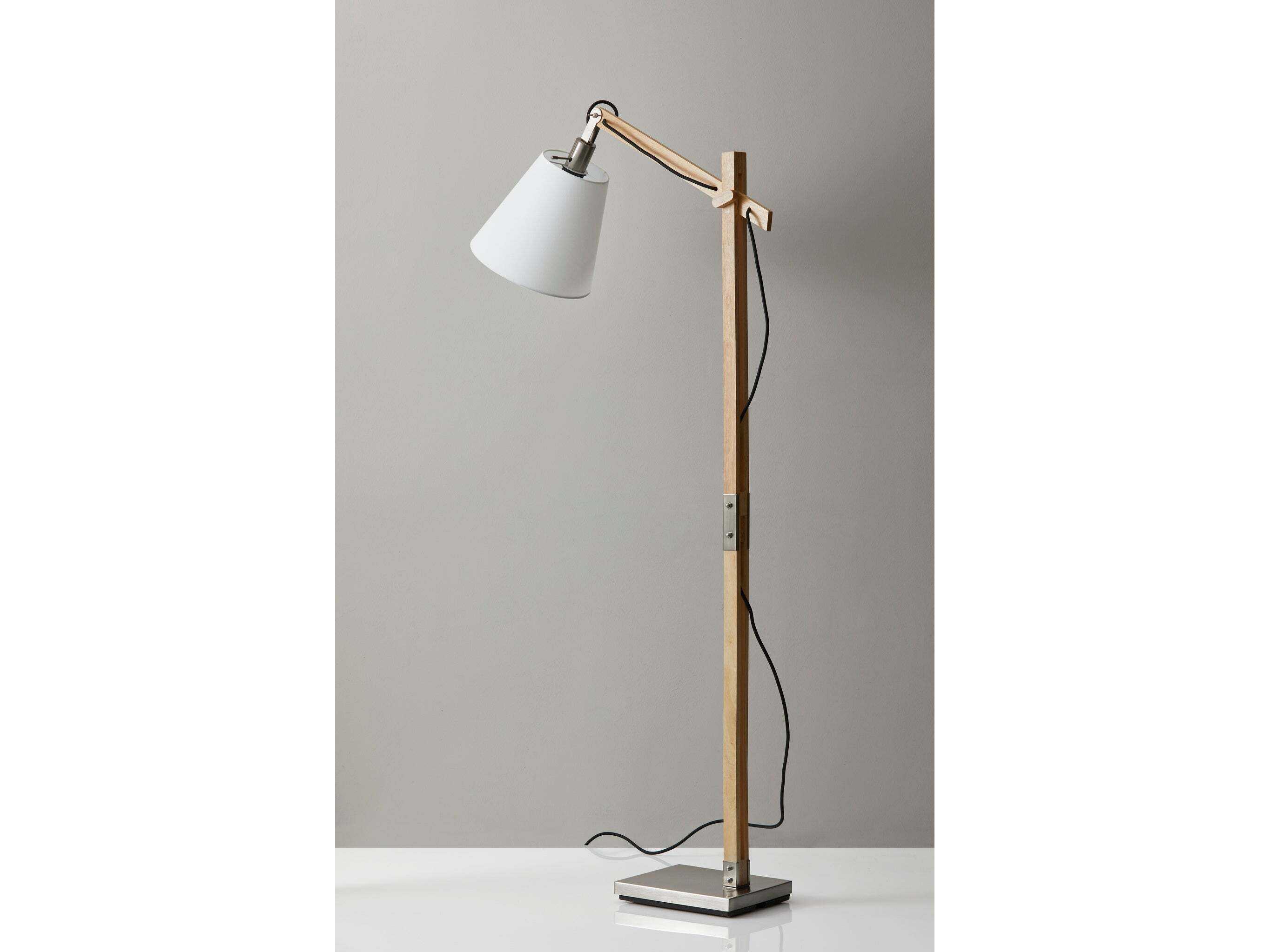 Adesso Walden Natural Rubber Brown Floor Lamp