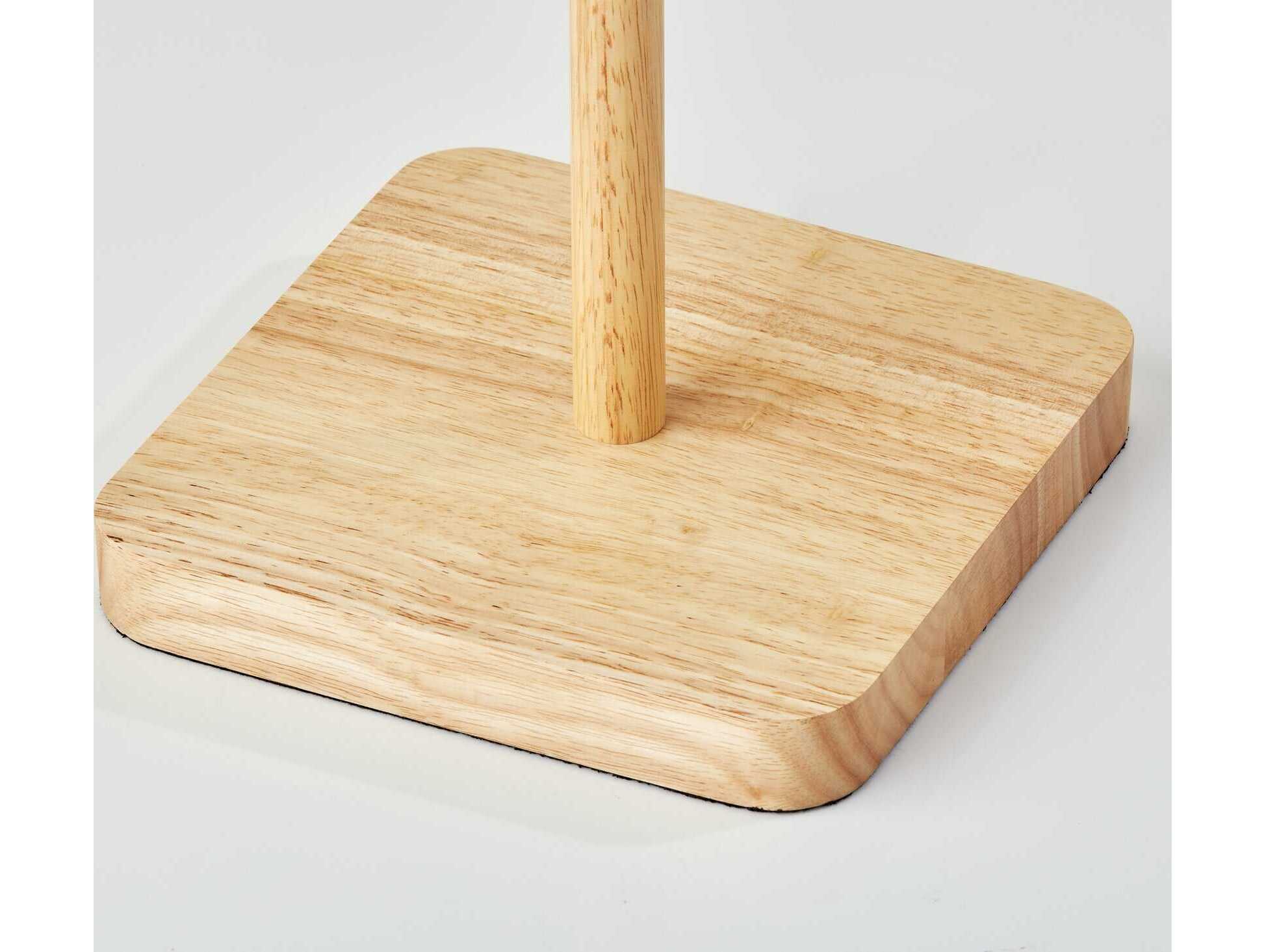 Adesso Ellis Natural Woven With Beige Trim Brown Floor Lamp