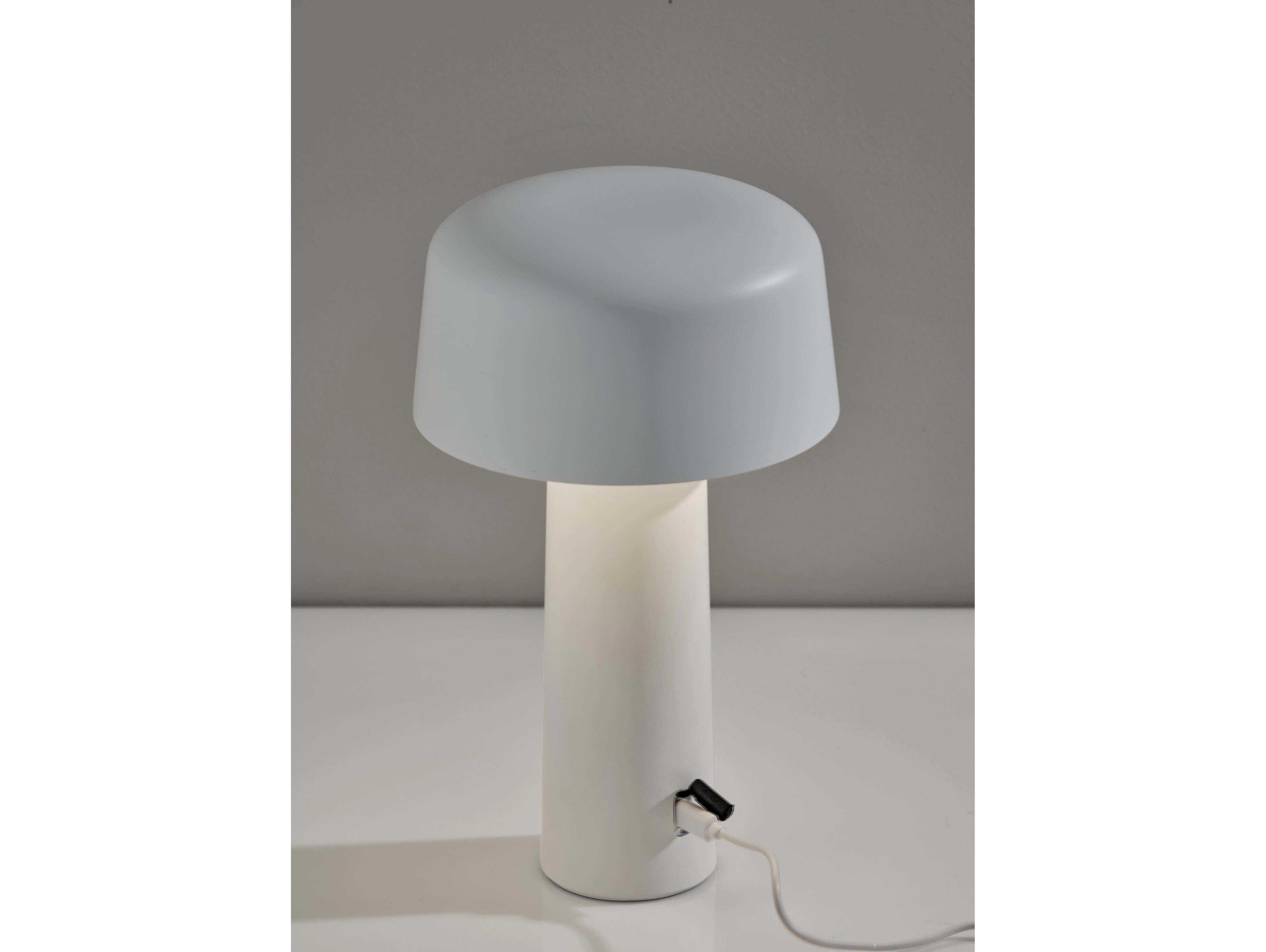 Adesso Lenny White Table Lamp