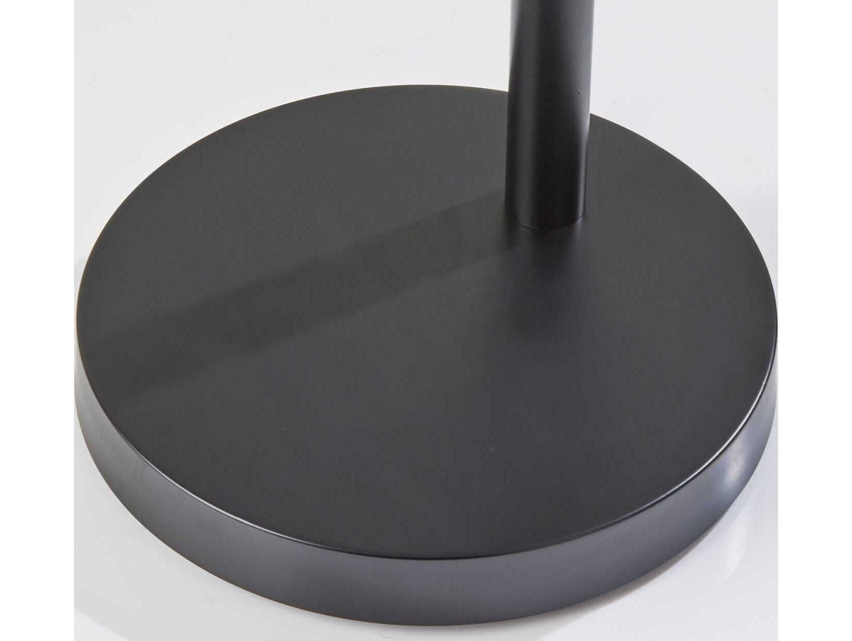 Adesso Braxton Dark Bronze Light Brown Textured Fabric Floor Lamp