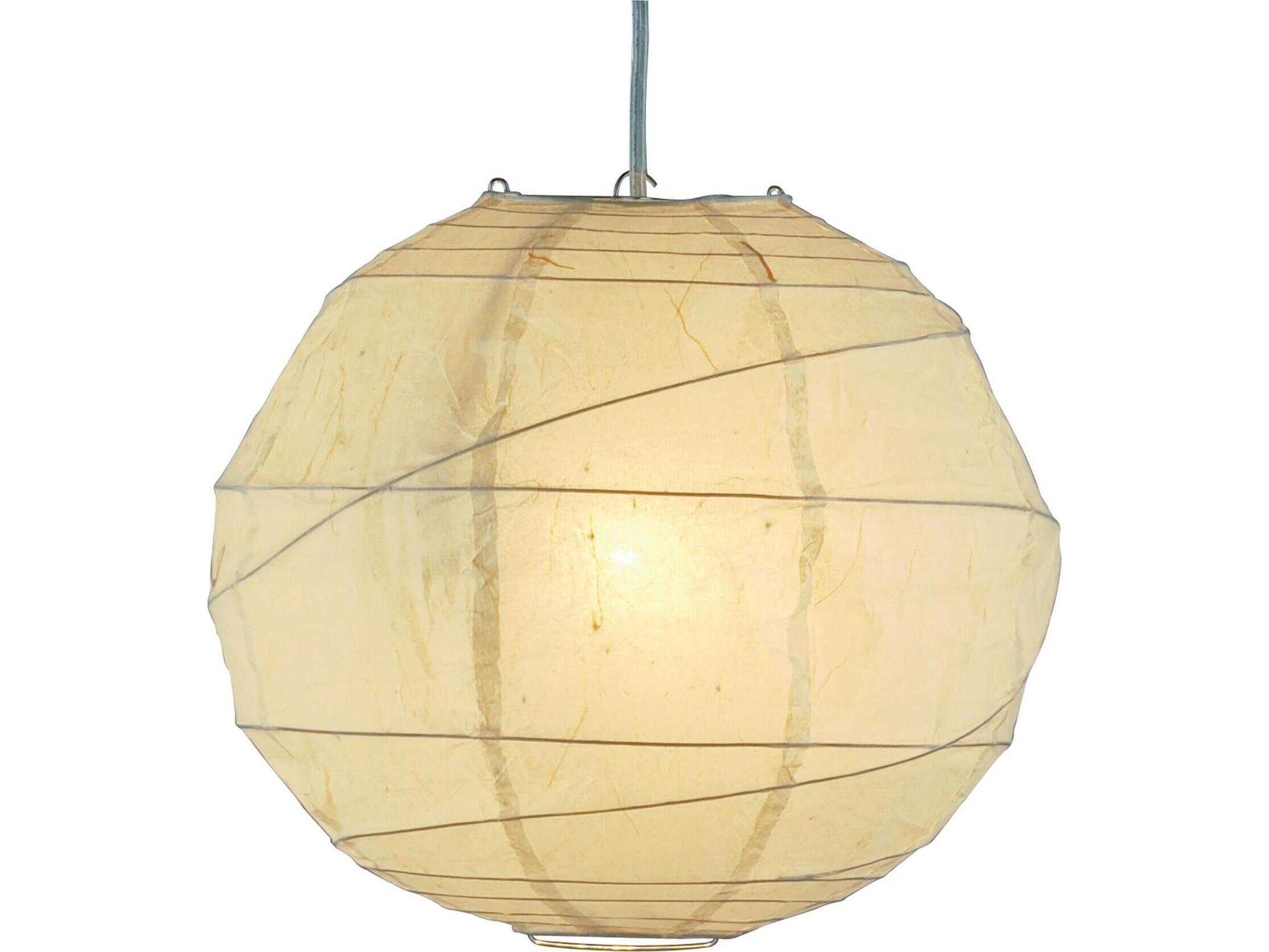 Adesso Orb Natural Off White Globe Pendant