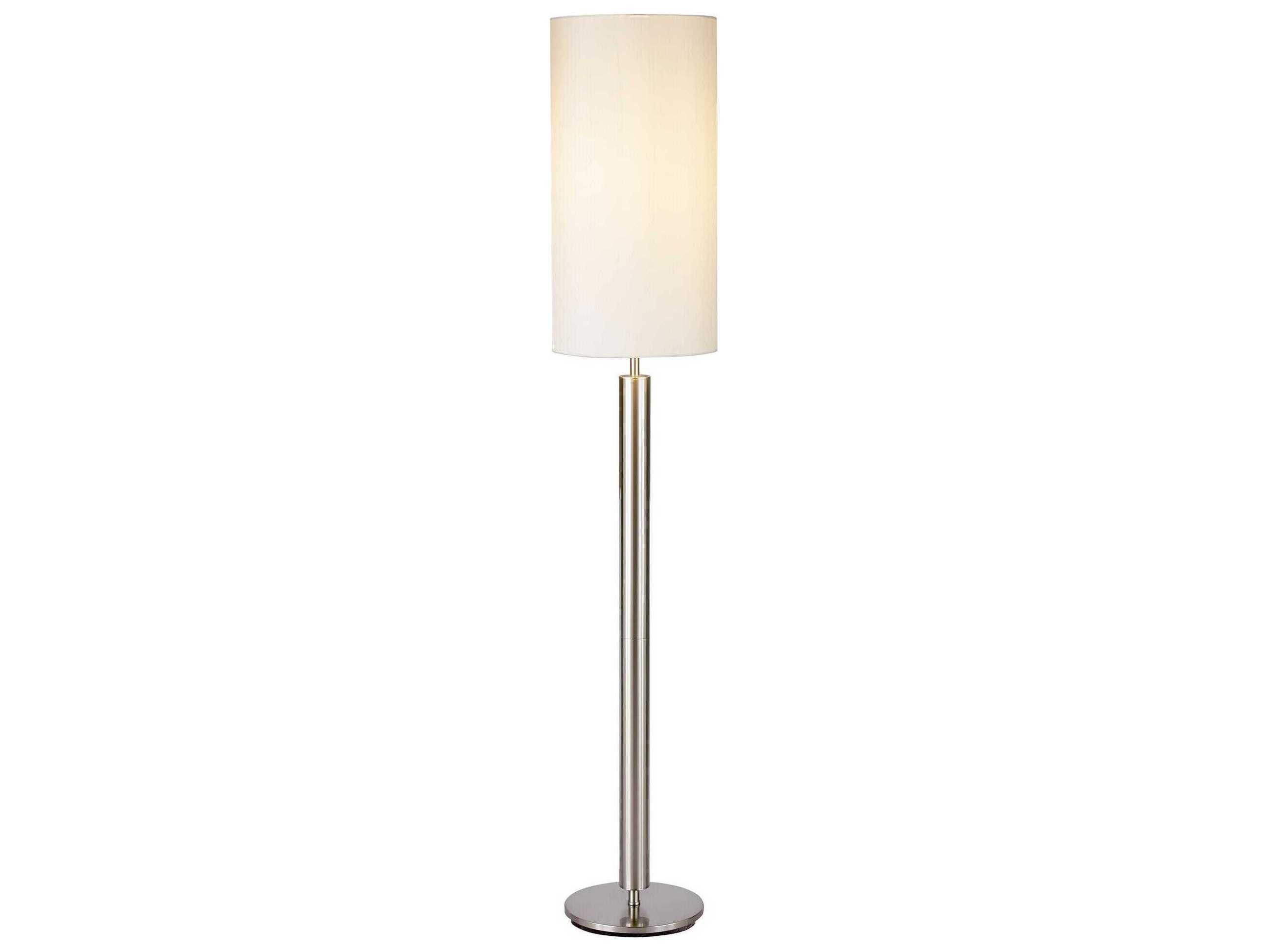 Adesso Hollywood Brushed Steel Floor Lamp