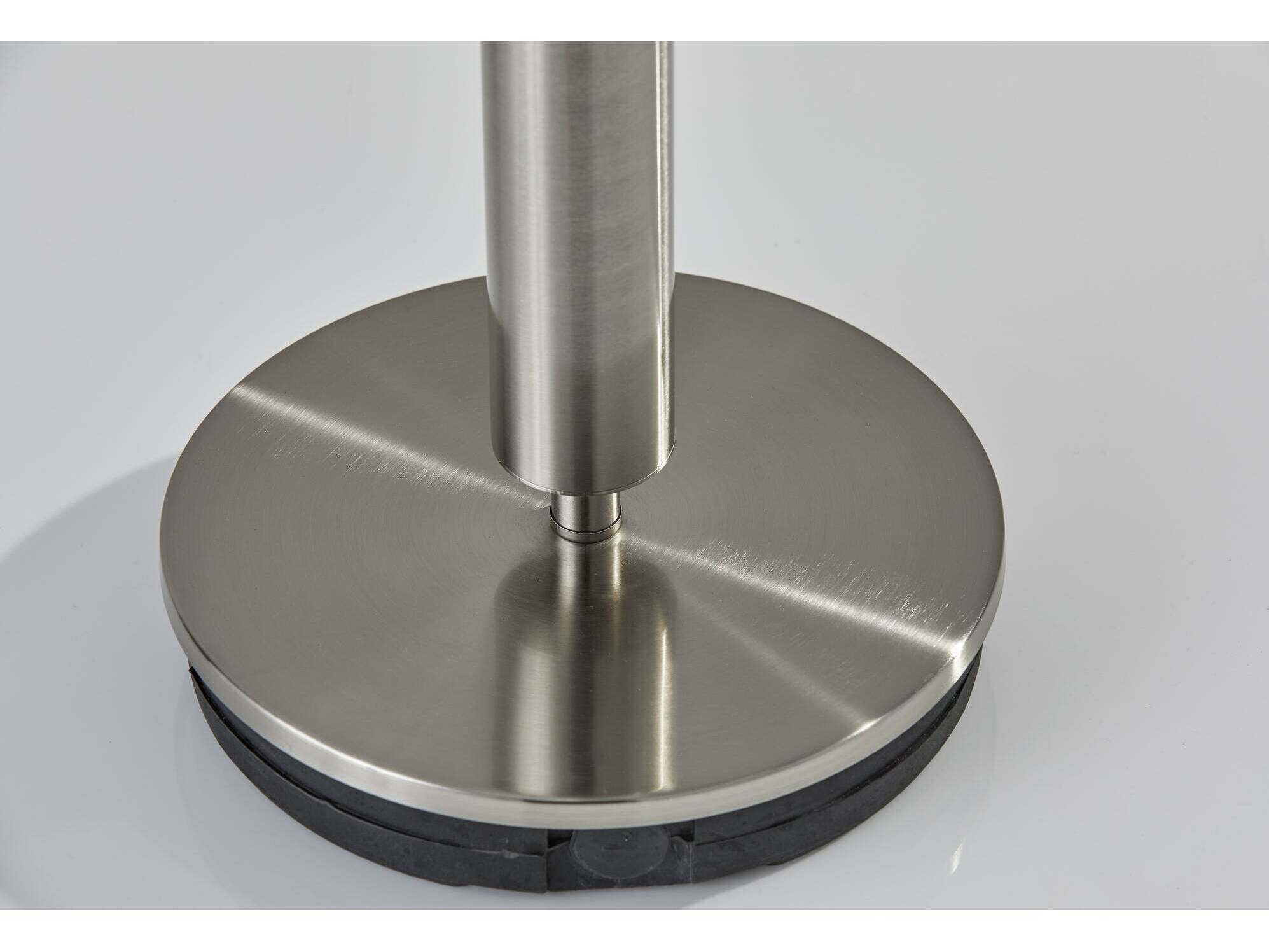 Adesso Hollywood Brushed Steel Floor Lamp