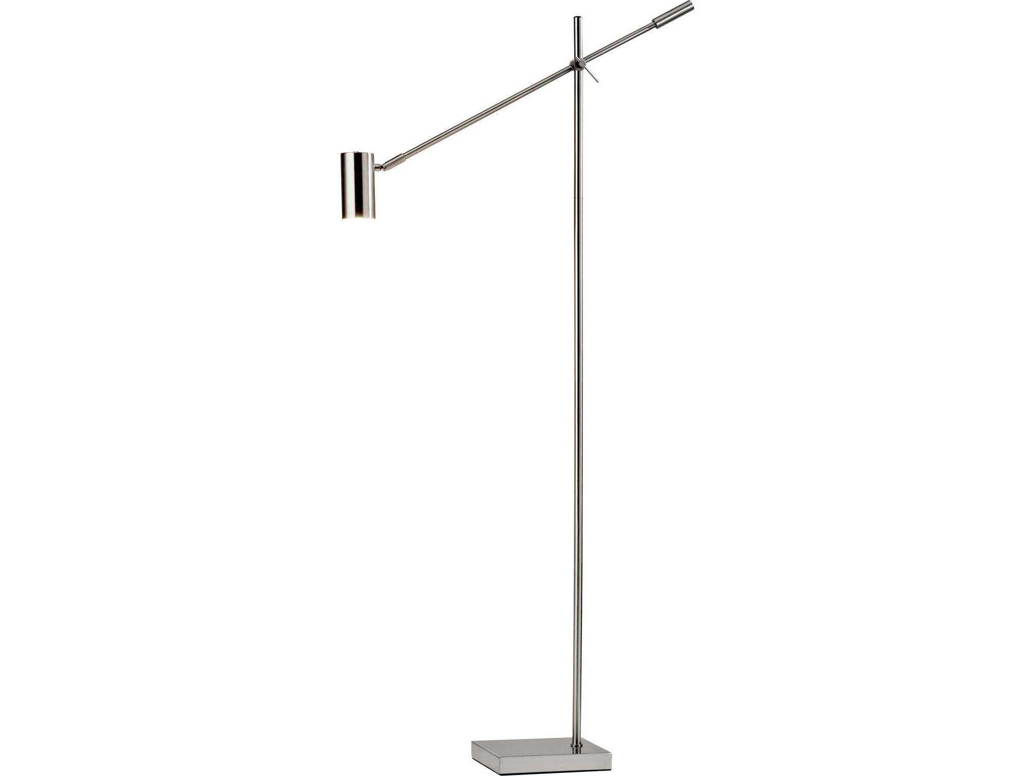Adesso Collette Brushed Steel Floor Lamp