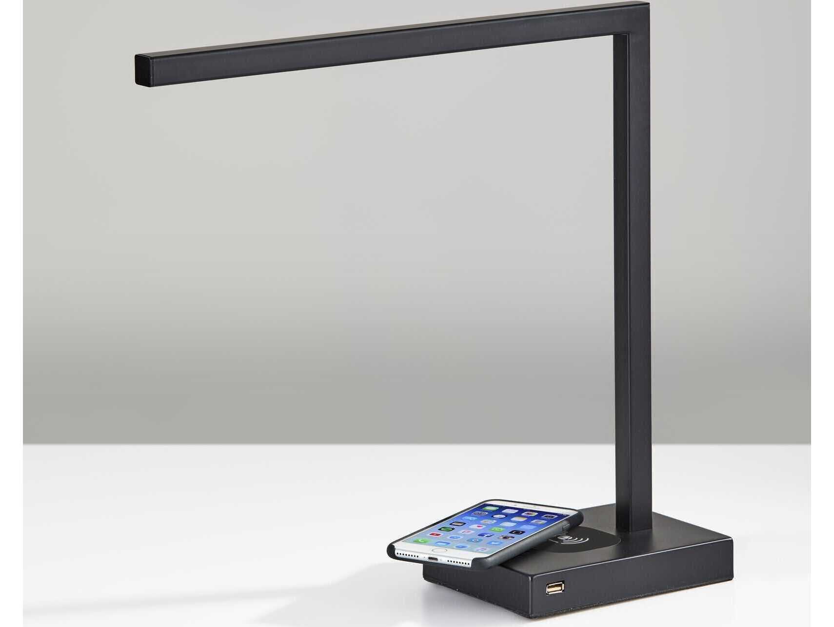Adesso Aidan Matte Black Metal Desk Lamp