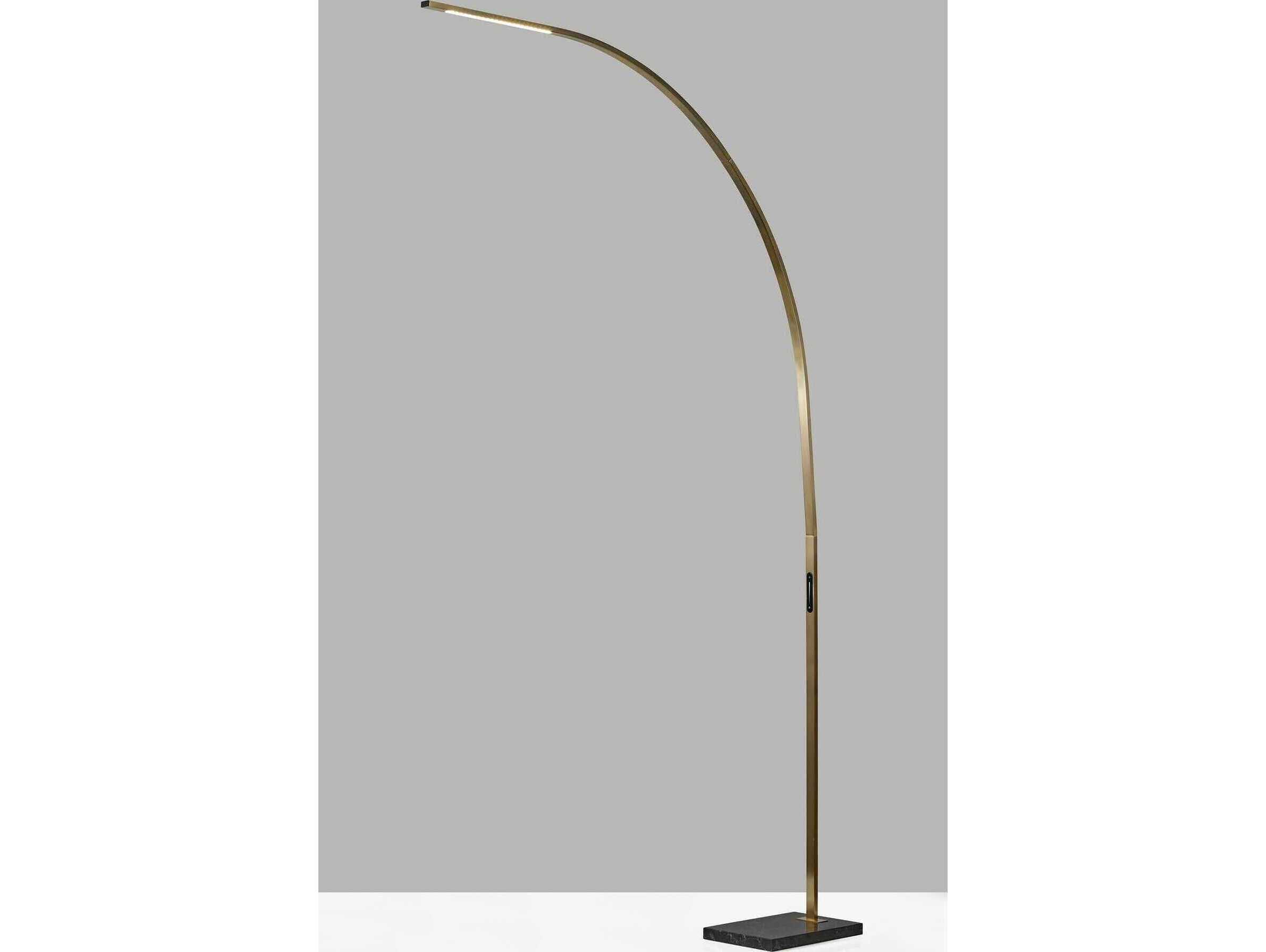 Adesso Sonic Antique Brass Floor Lamp