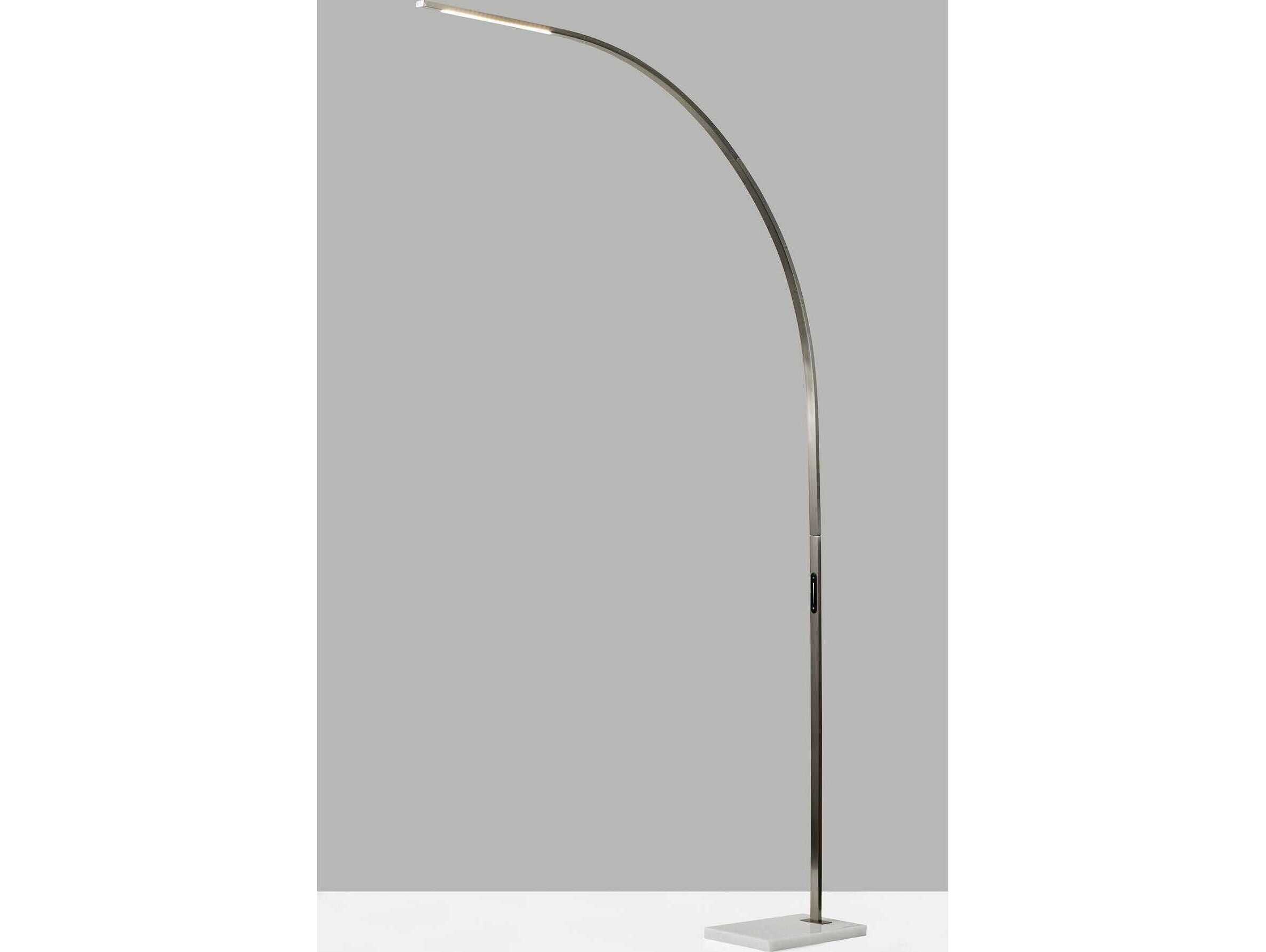 Adesso Sonic Brushed Steel Floor Lamp