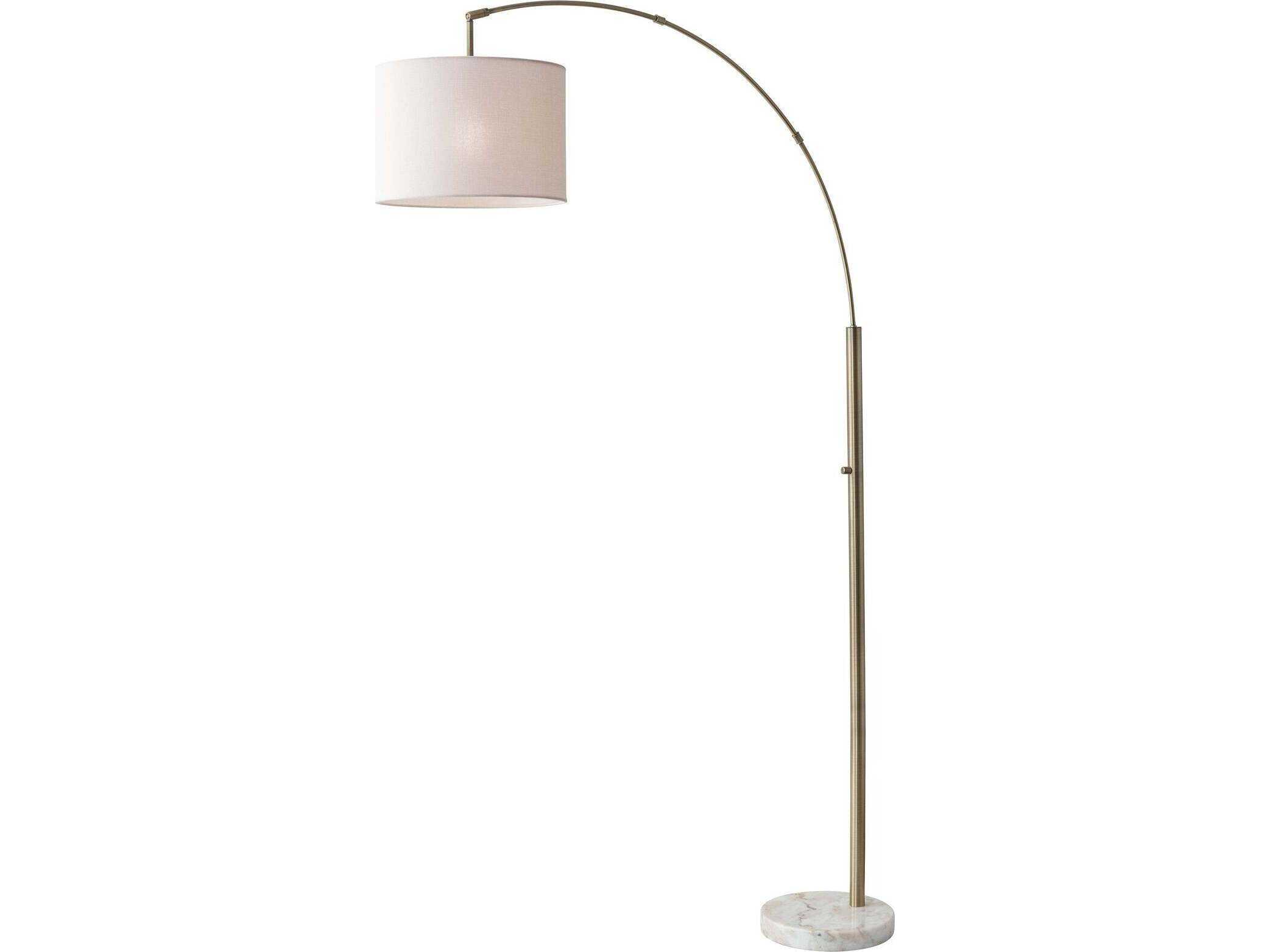 Adesso Bowery Antique Brass Floor Lamp