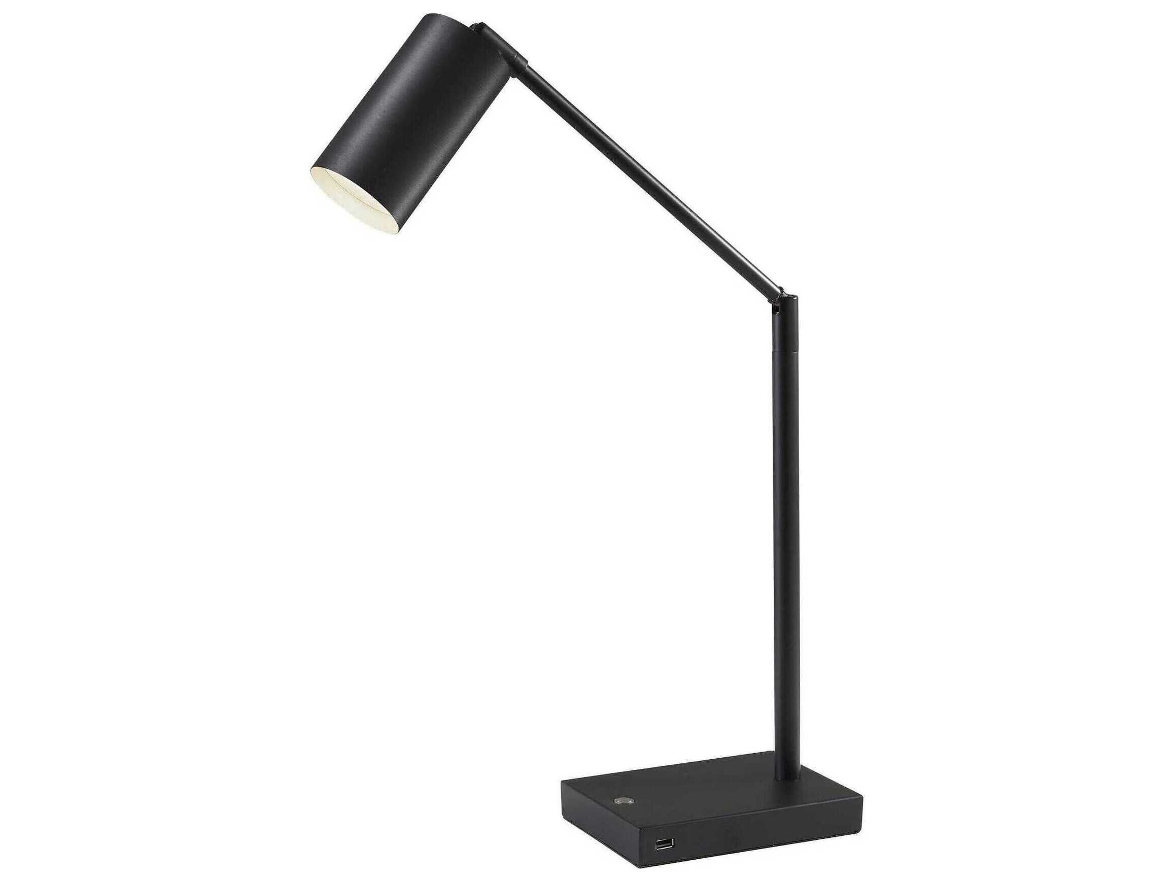 Adesso Colby Black Painted Metal Desk Lamp