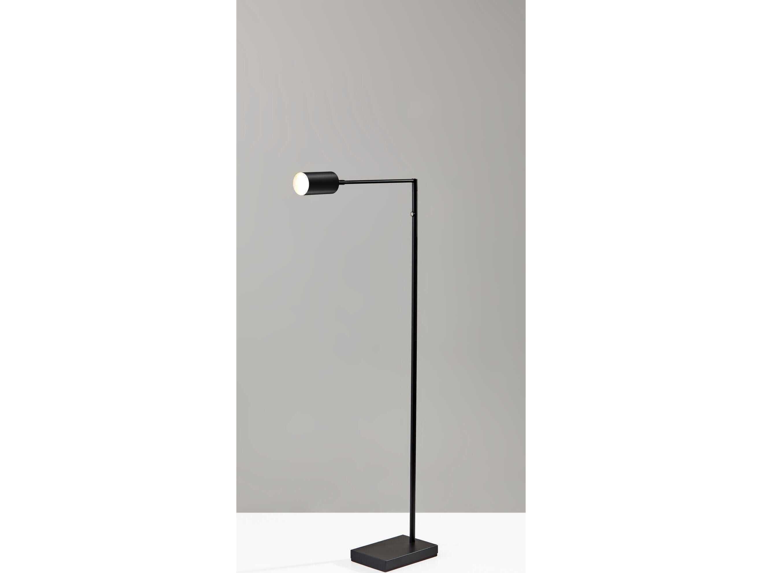 Adesso Colby Black Painted Metal Floor Lamp