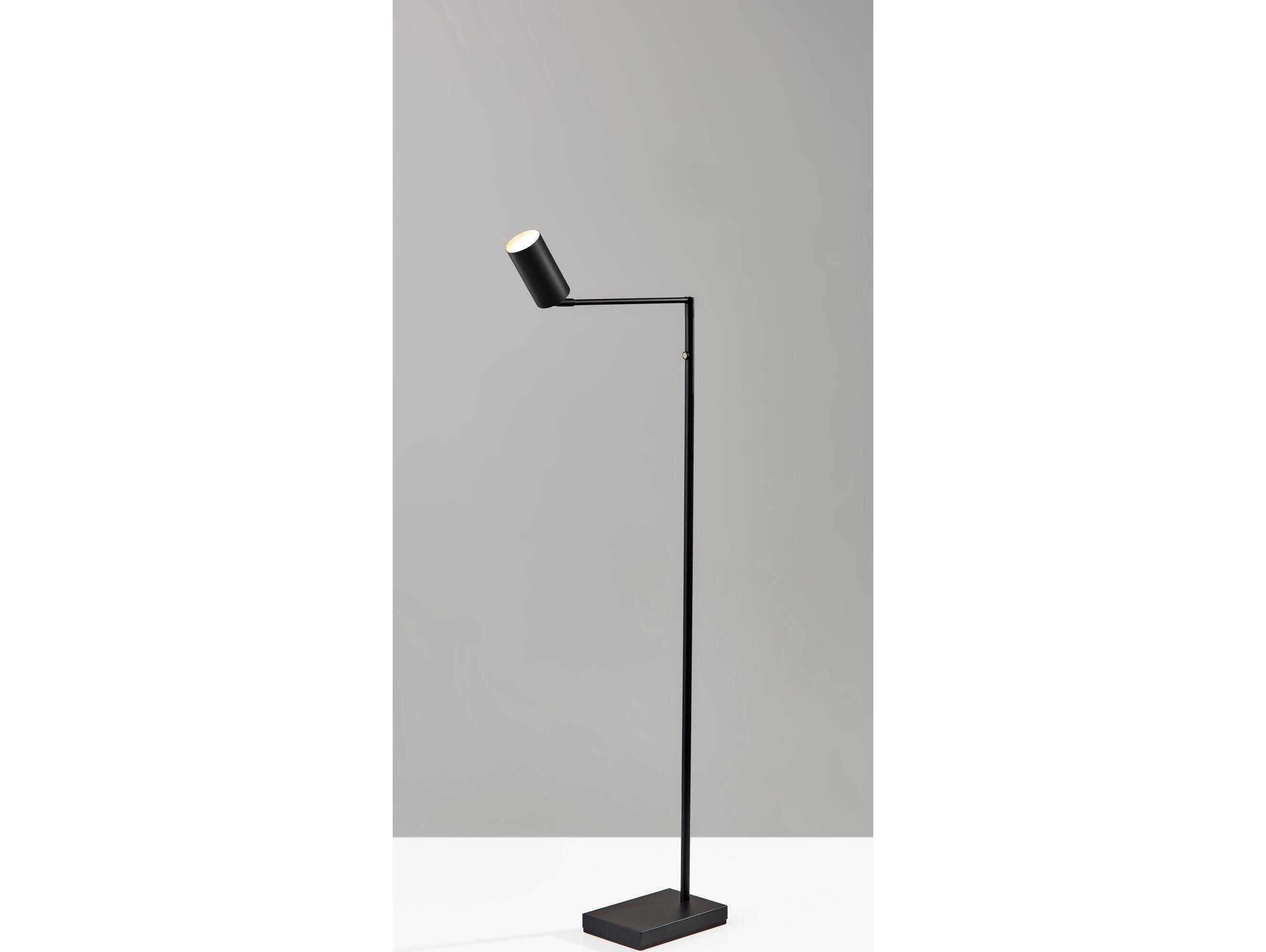 Adesso Colby Black Painted Metal Floor Lamp