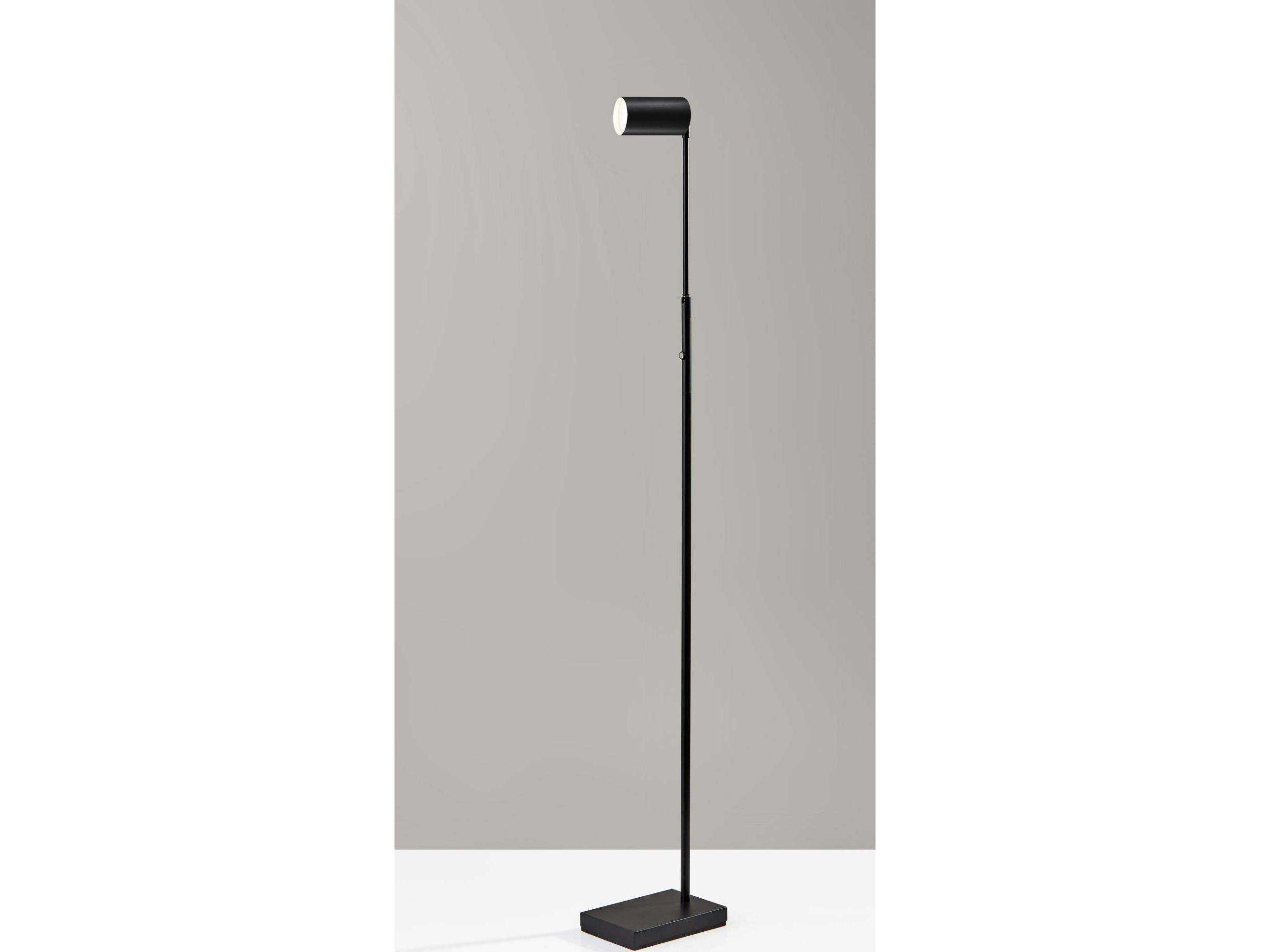 Adesso Colby Black Painted Metal Floor Lamp