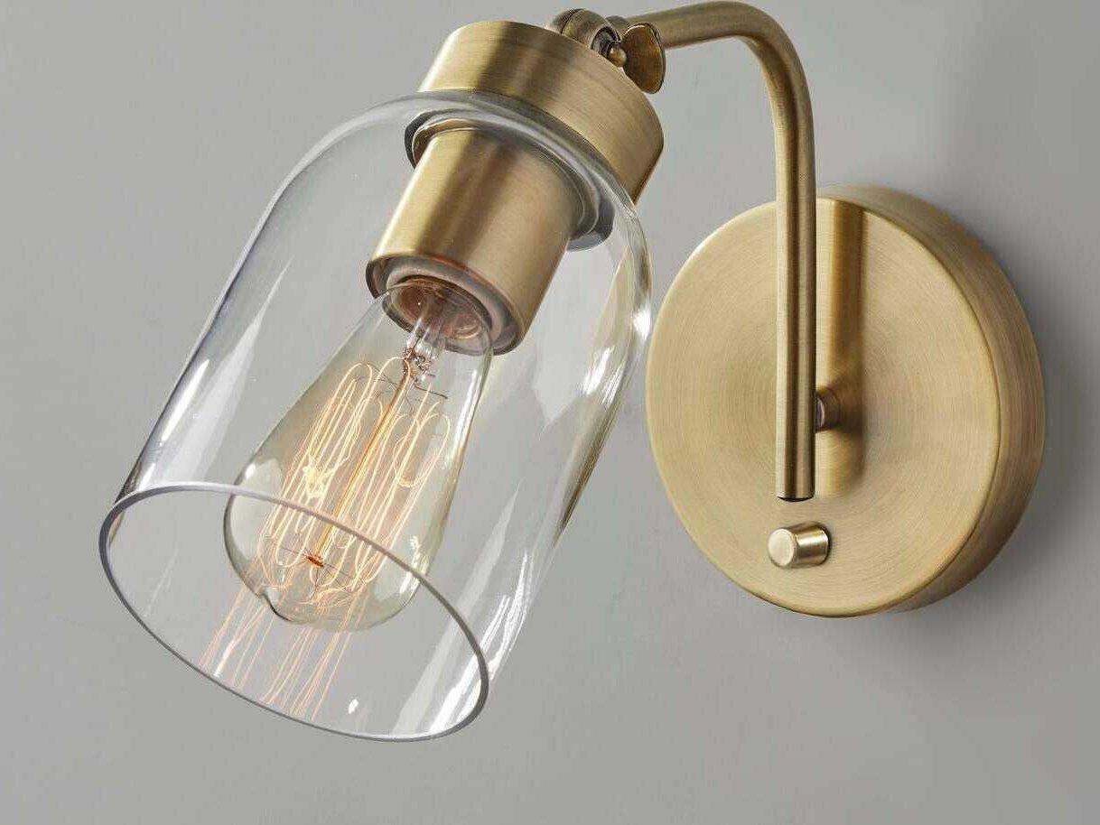 Adesso Bristol Antique Brass Wall Sconce