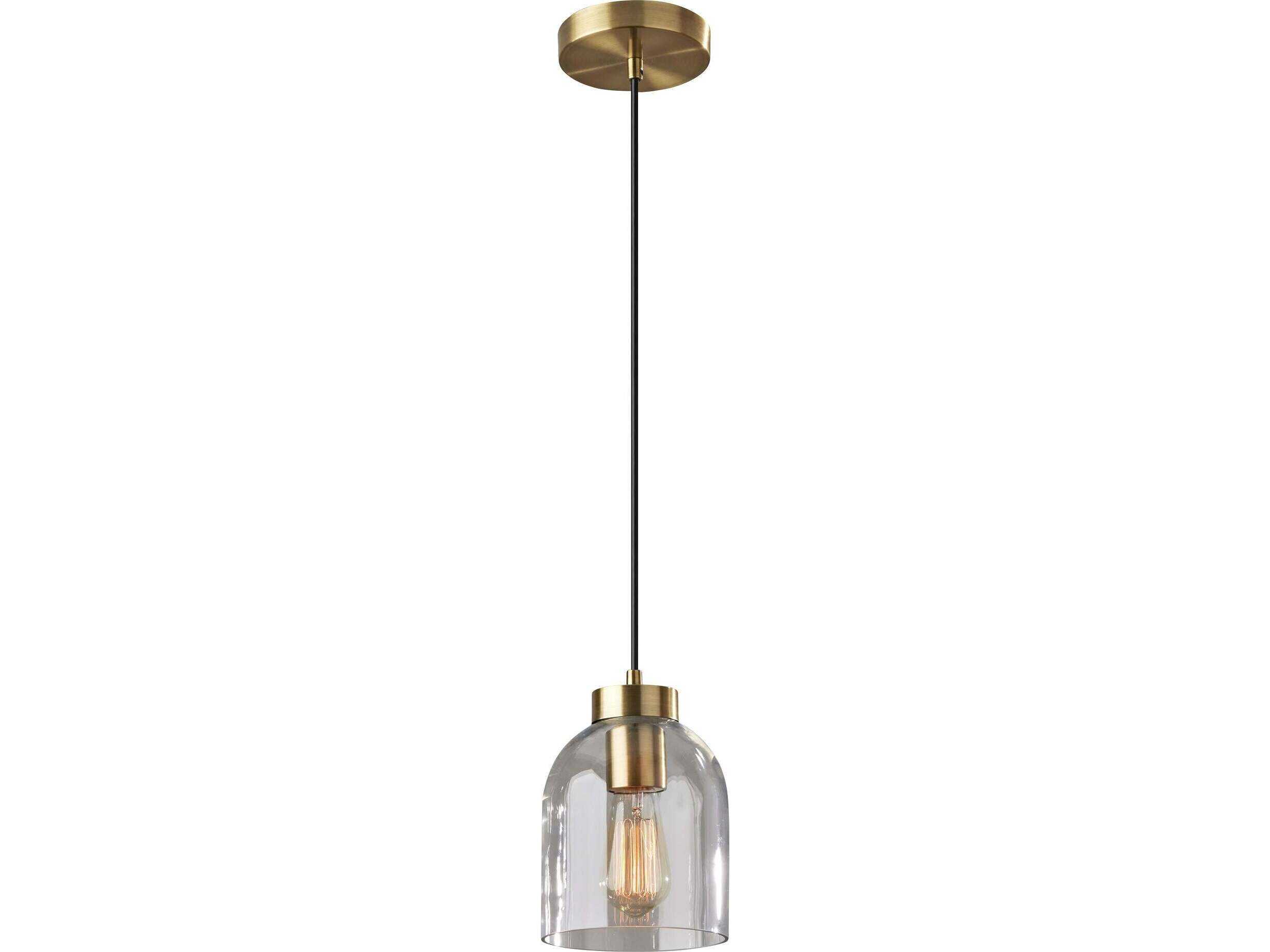 Adesso Bristol Antique Brass Mini Pendant