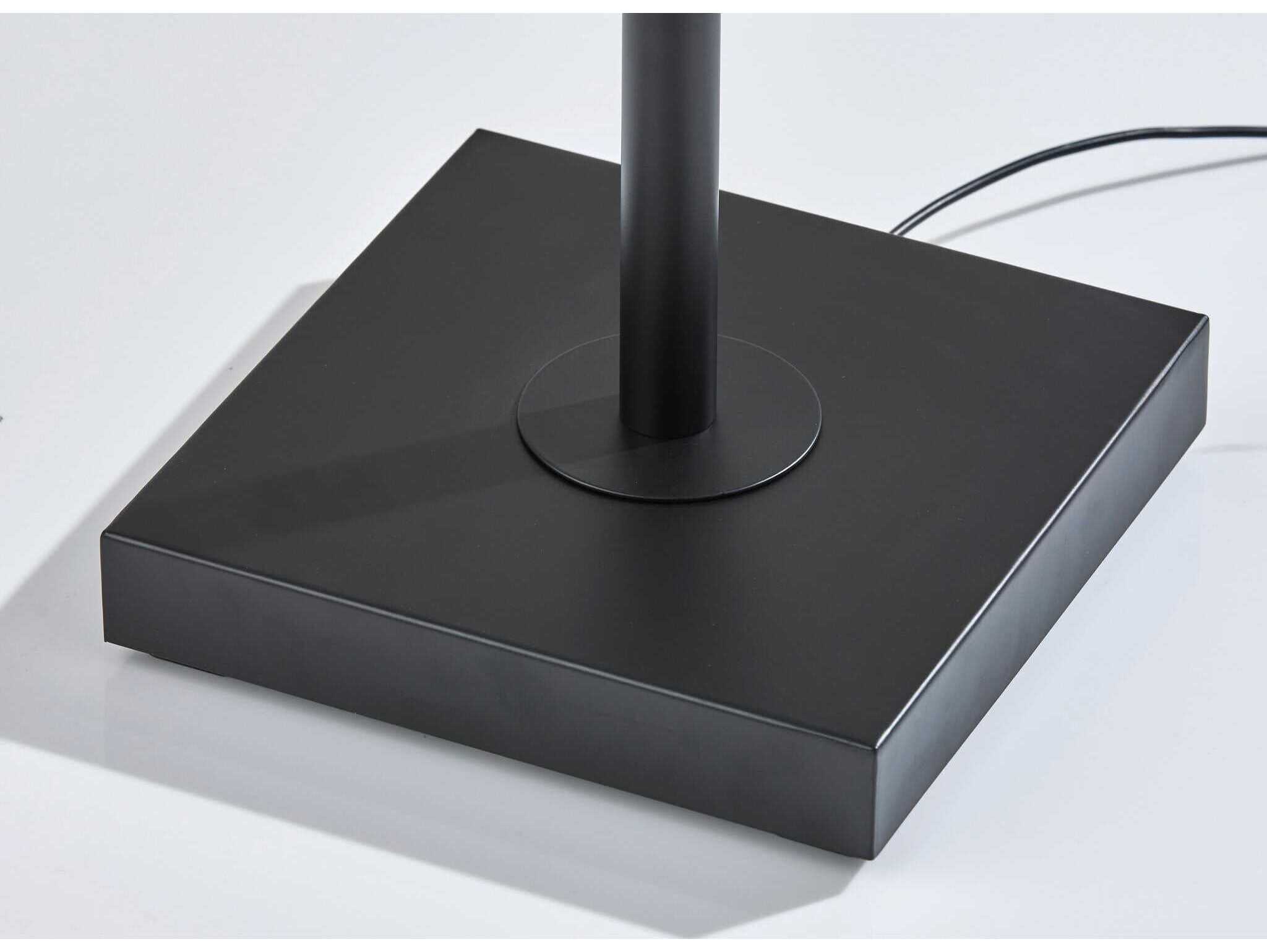 Adesso Collin Black White Pet Plastic Floor Lamp