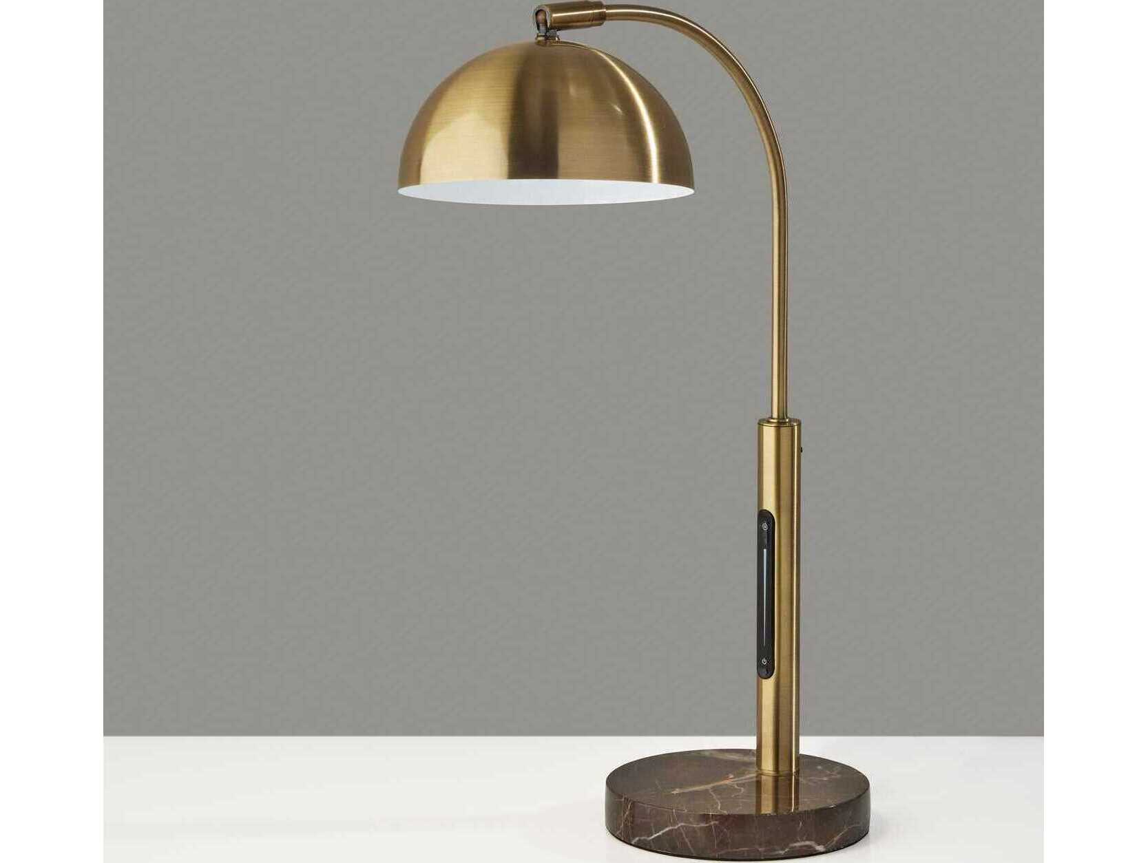 Adesso Bolton Antique Brass Desk Lamp