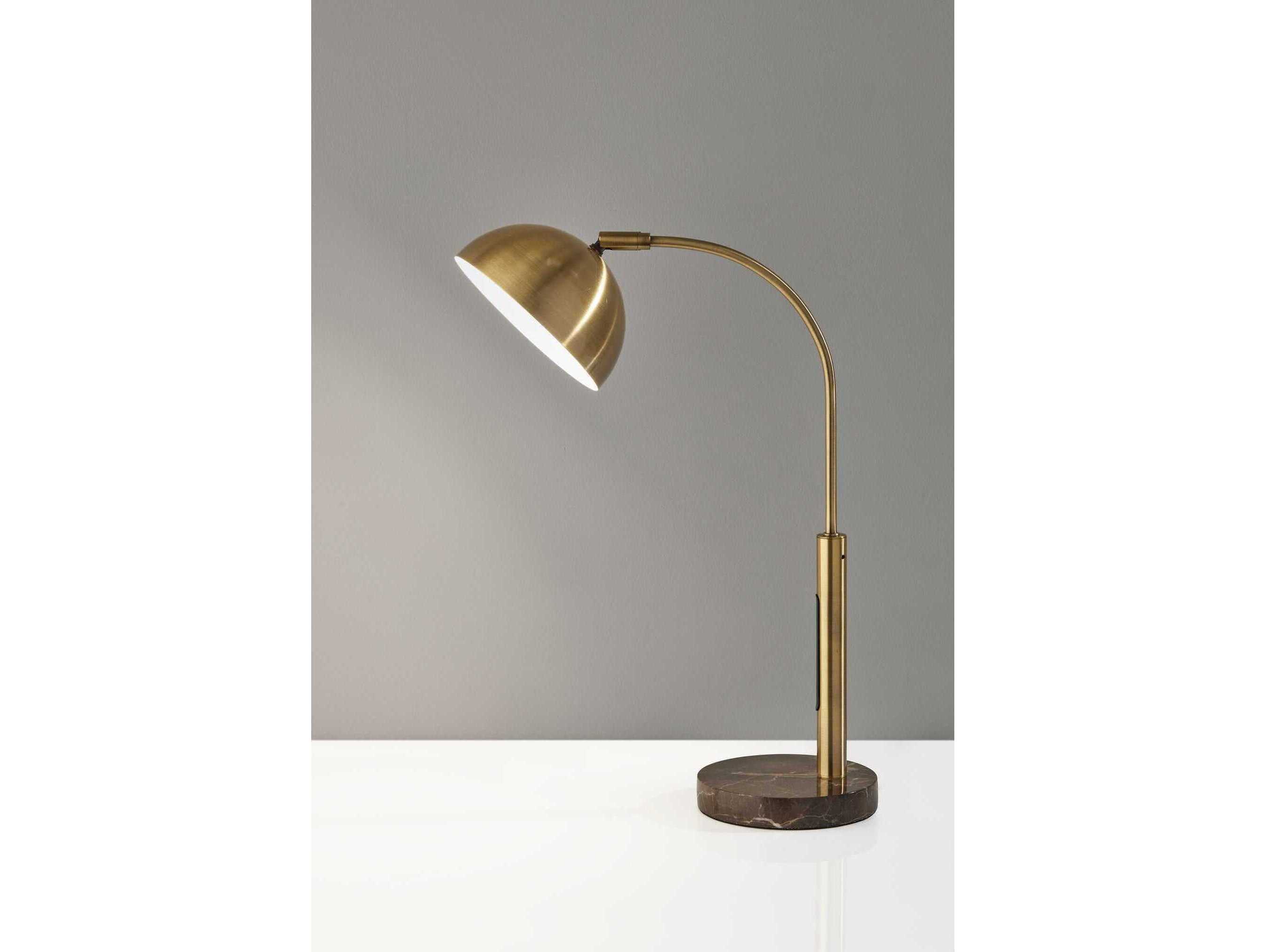 Adesso Bolton Antique Brass Desk Lamp